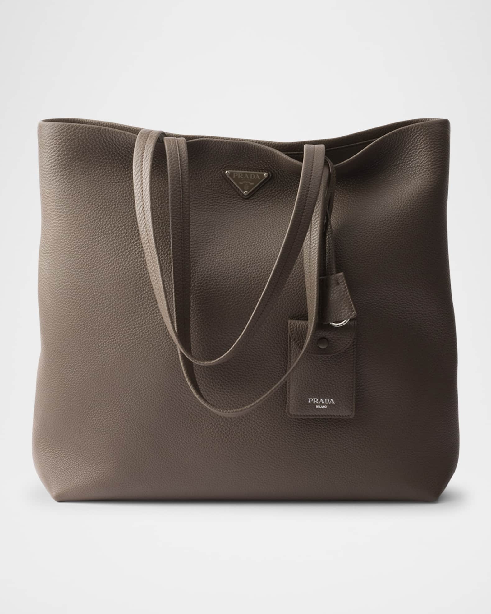 Prada Men's Textured Leather Tote Bag | Neiman Marcus
