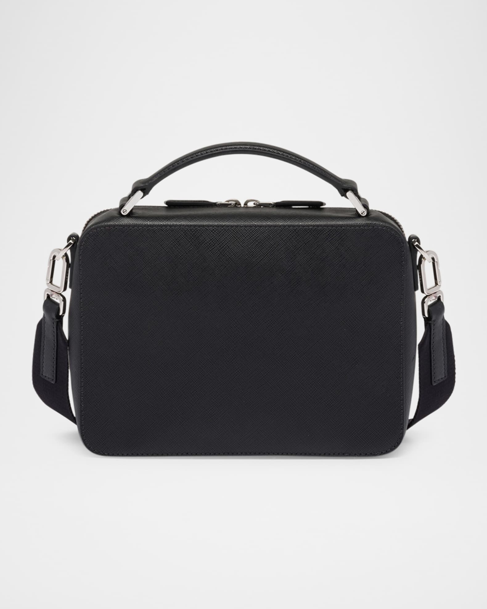 Prada Men's Brique Saffiano Leather Top-Handle/Crossbody Bag