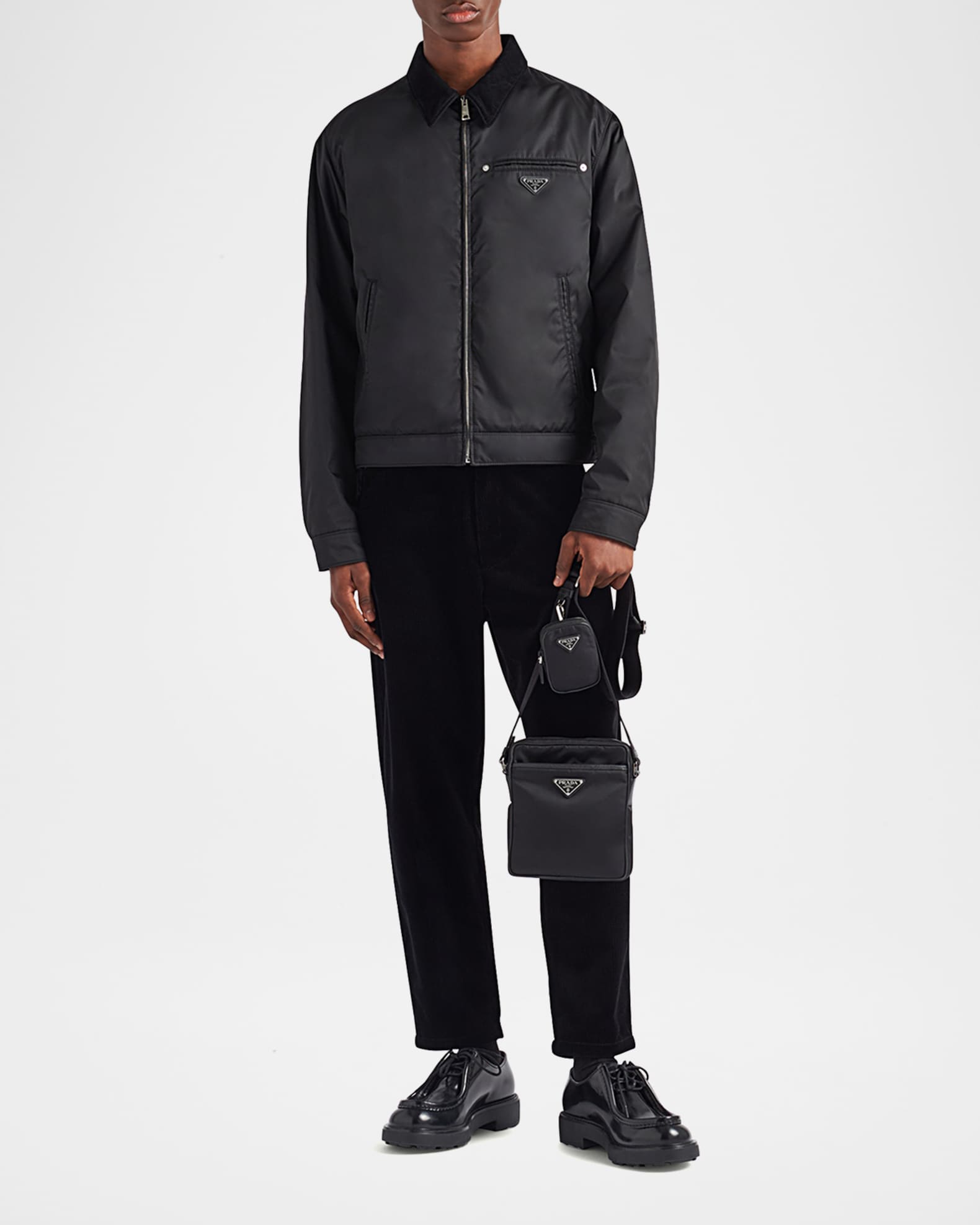 PRADA(プラダ)/関税送料込み Re-Nylon Cross Bag Prada Men's Re-Nylon Crossbody Bag with Pouch | Neiman Marcus