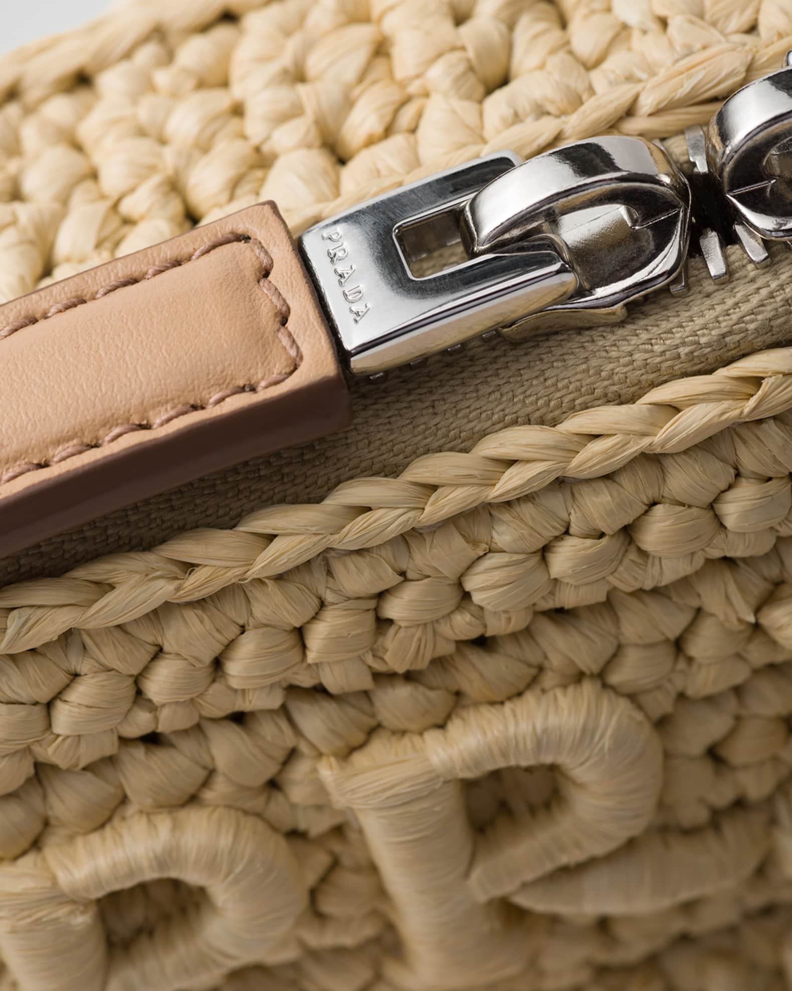 Prada Men's Brique Crochet Shoulder Bag | Neiman Marcus