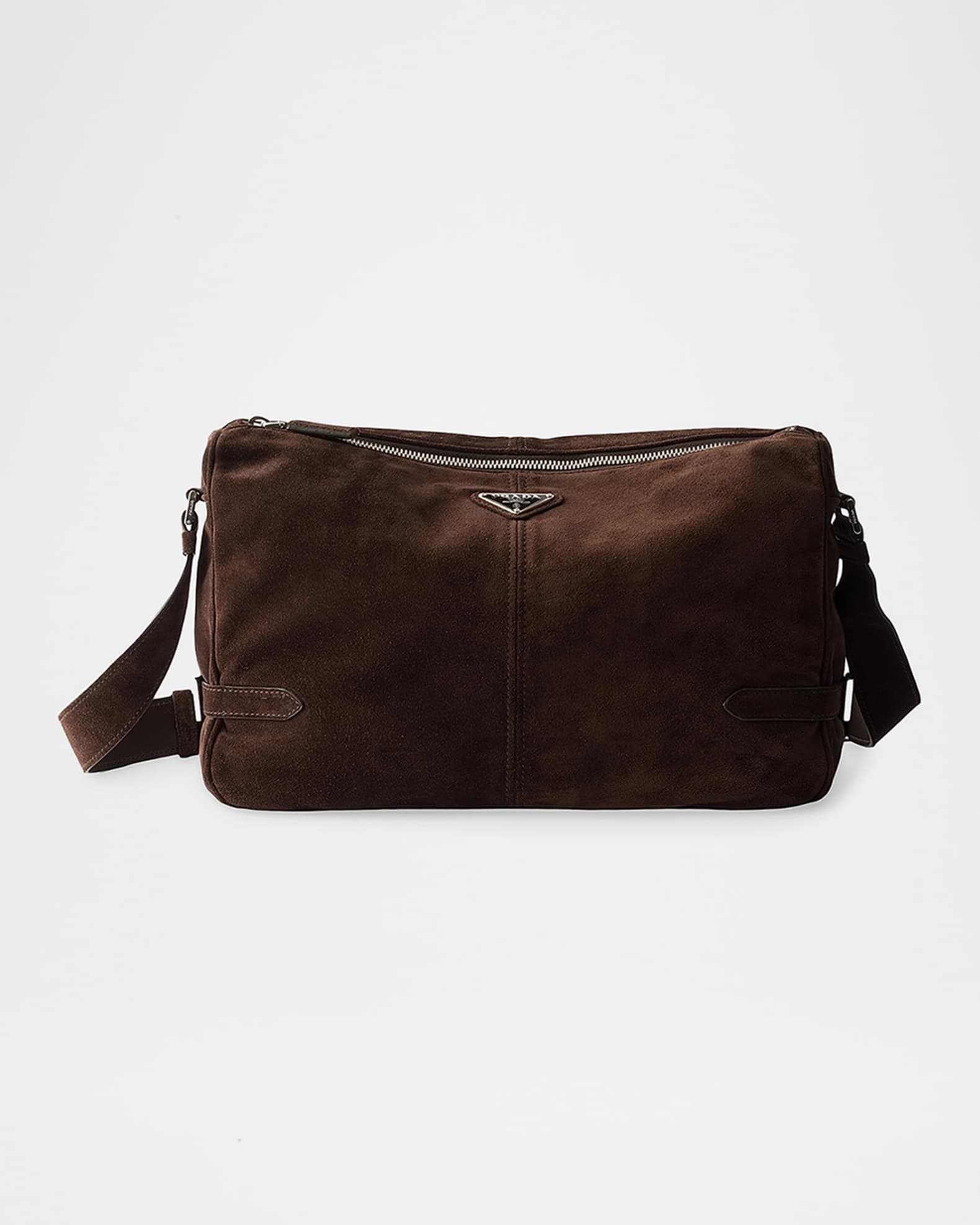 Prada Men's Suede Shoulder Bag | Neiman Marcus