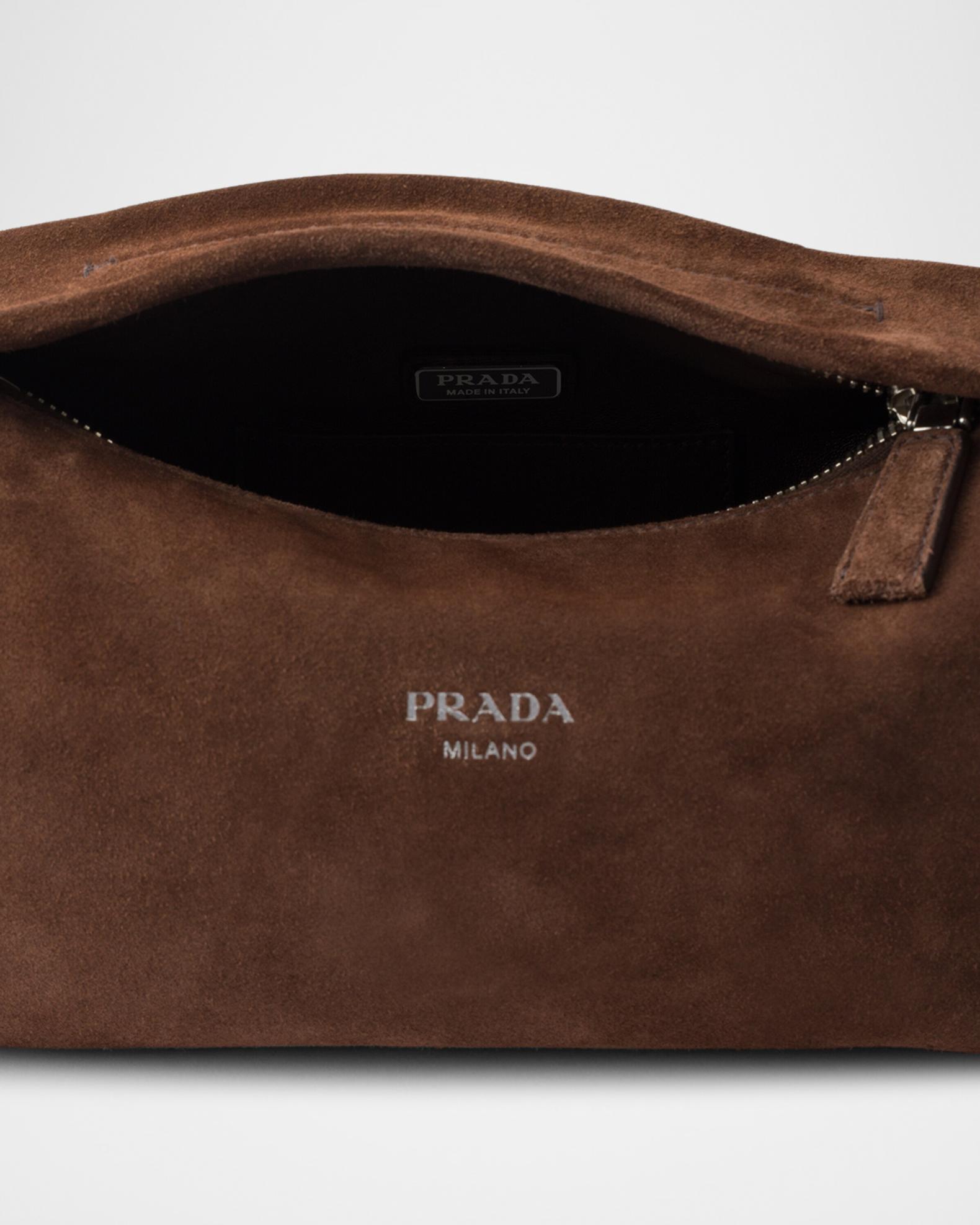 Prada Men's Calfskin Suede Shoulder Bag | Neiman Marcus