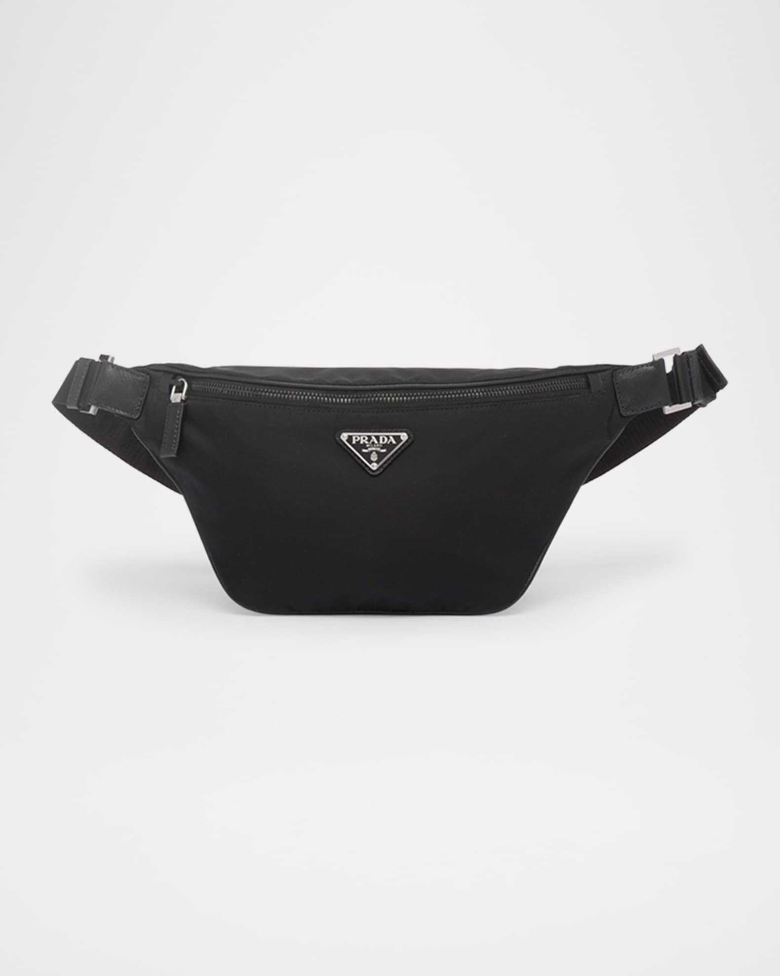 在庫一掃セール売れ筋ランキング Saffiano and Re-Nylon Men's Prada Leather Neiman | Bag Belt バッグ