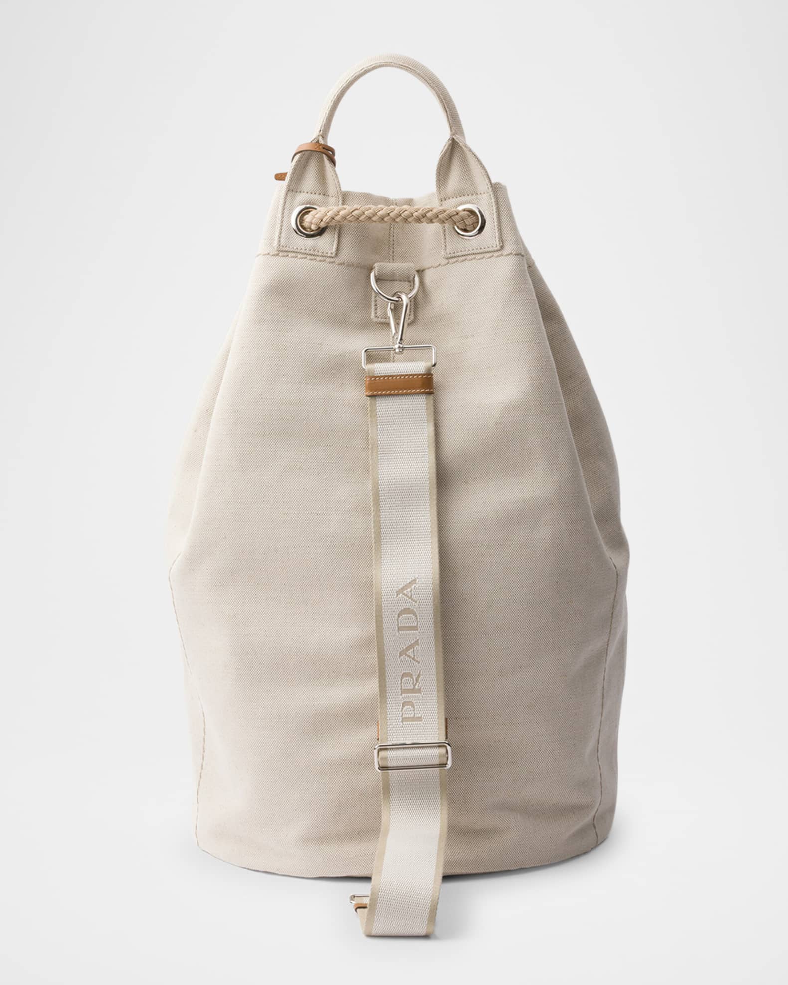 Men's Linen-Blend Drawstring Duffel Bag 1
