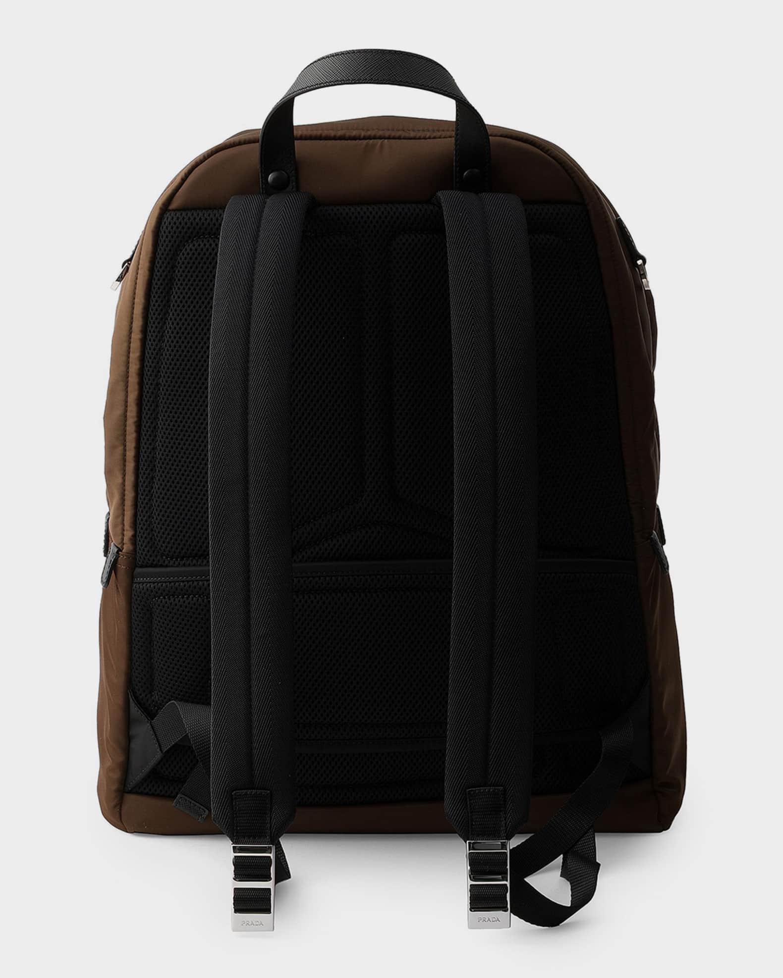 Prada Triangle Re-Nylon And Saffiano Leather Backpack | Neiman Marcus