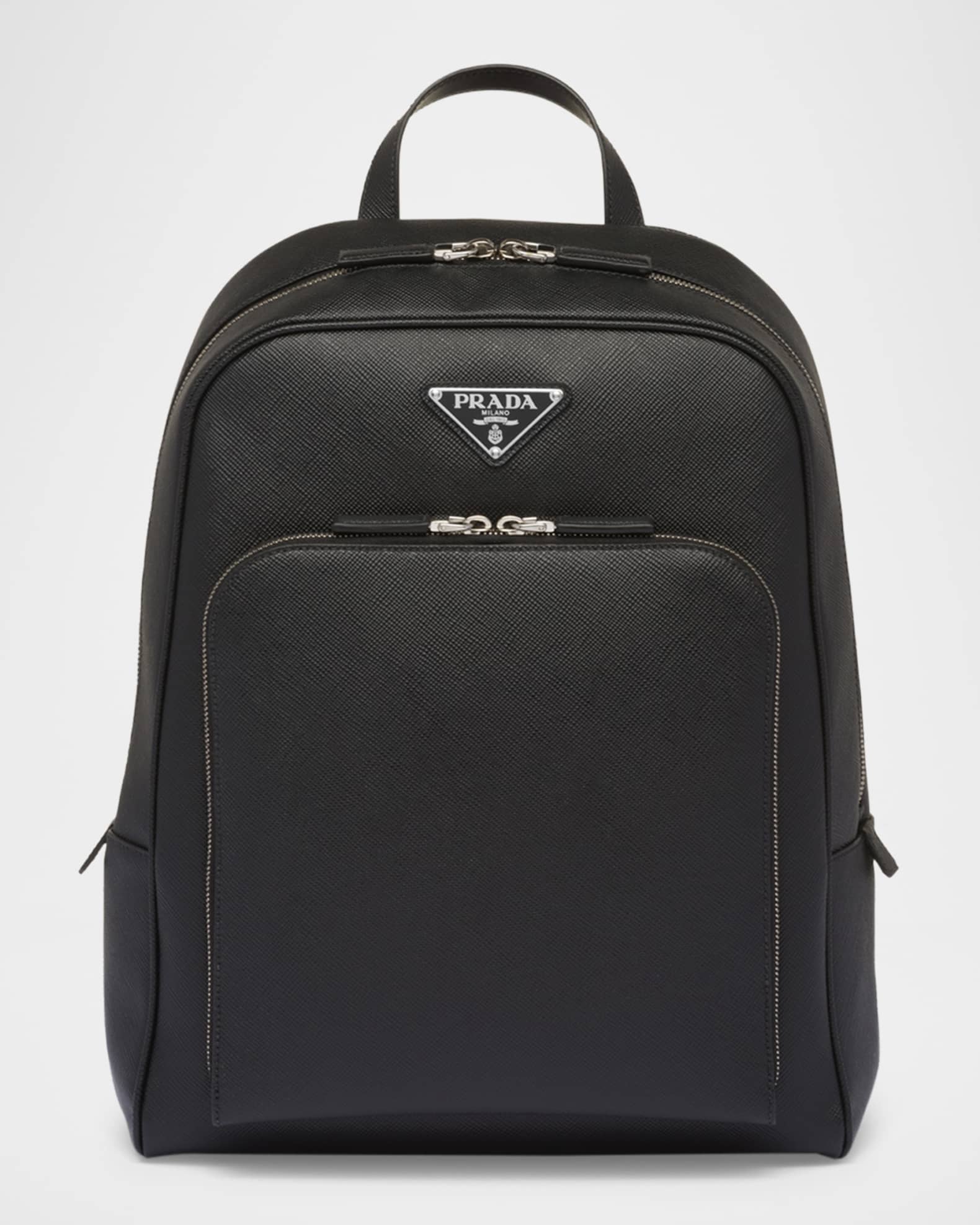 Men's Saffiano Leather Backpack 0