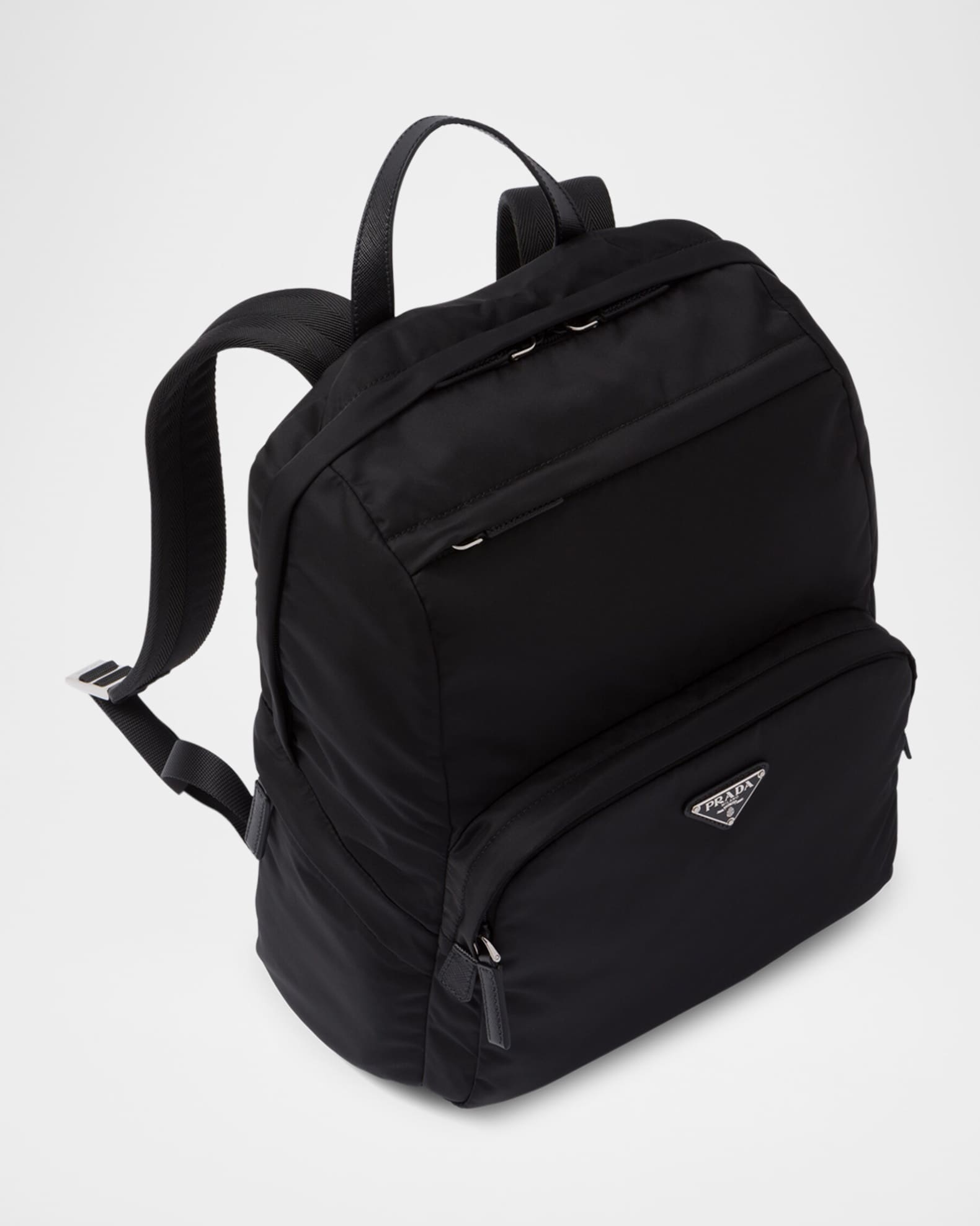 Men's Re-Nylon And Saffiano Leather Backpack 1