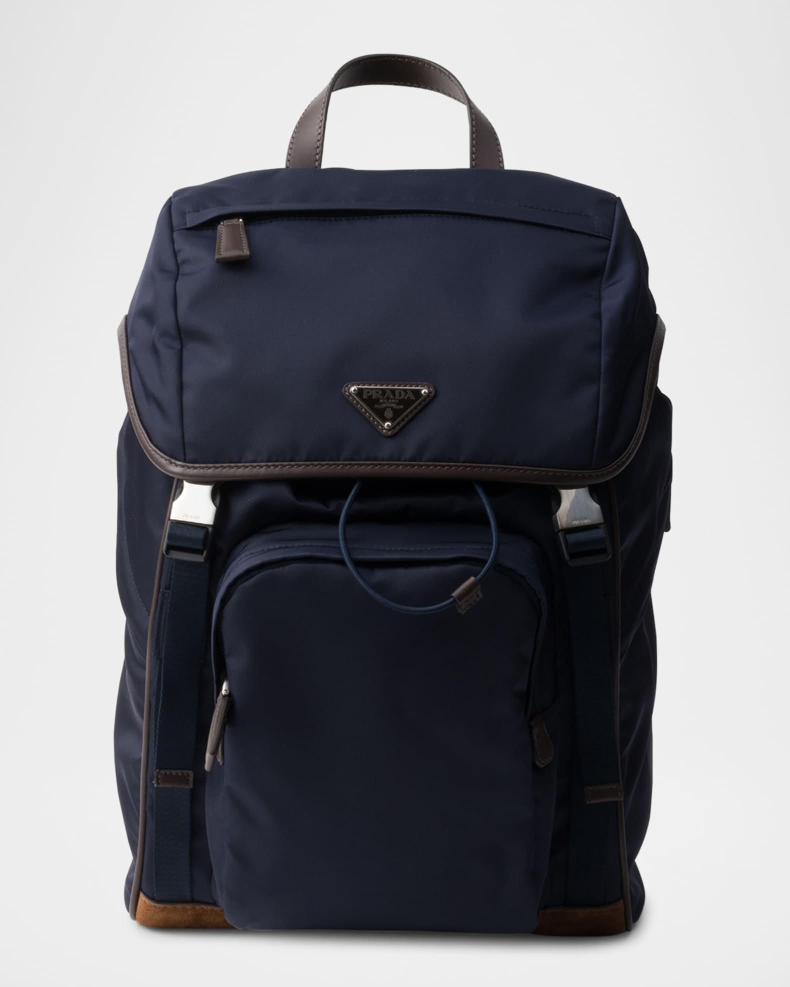Men's Re-Nylon and Leather Backpack 0