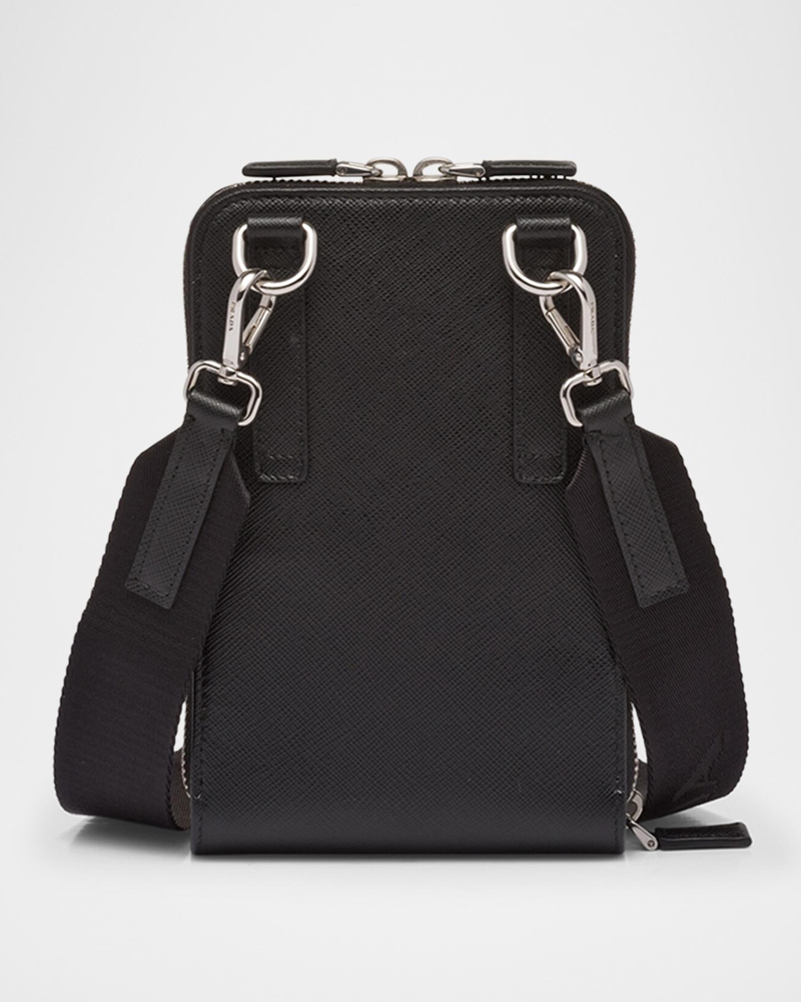 Prada Men's Saffiano Leather Smartphone Case | Neiman Marcus
