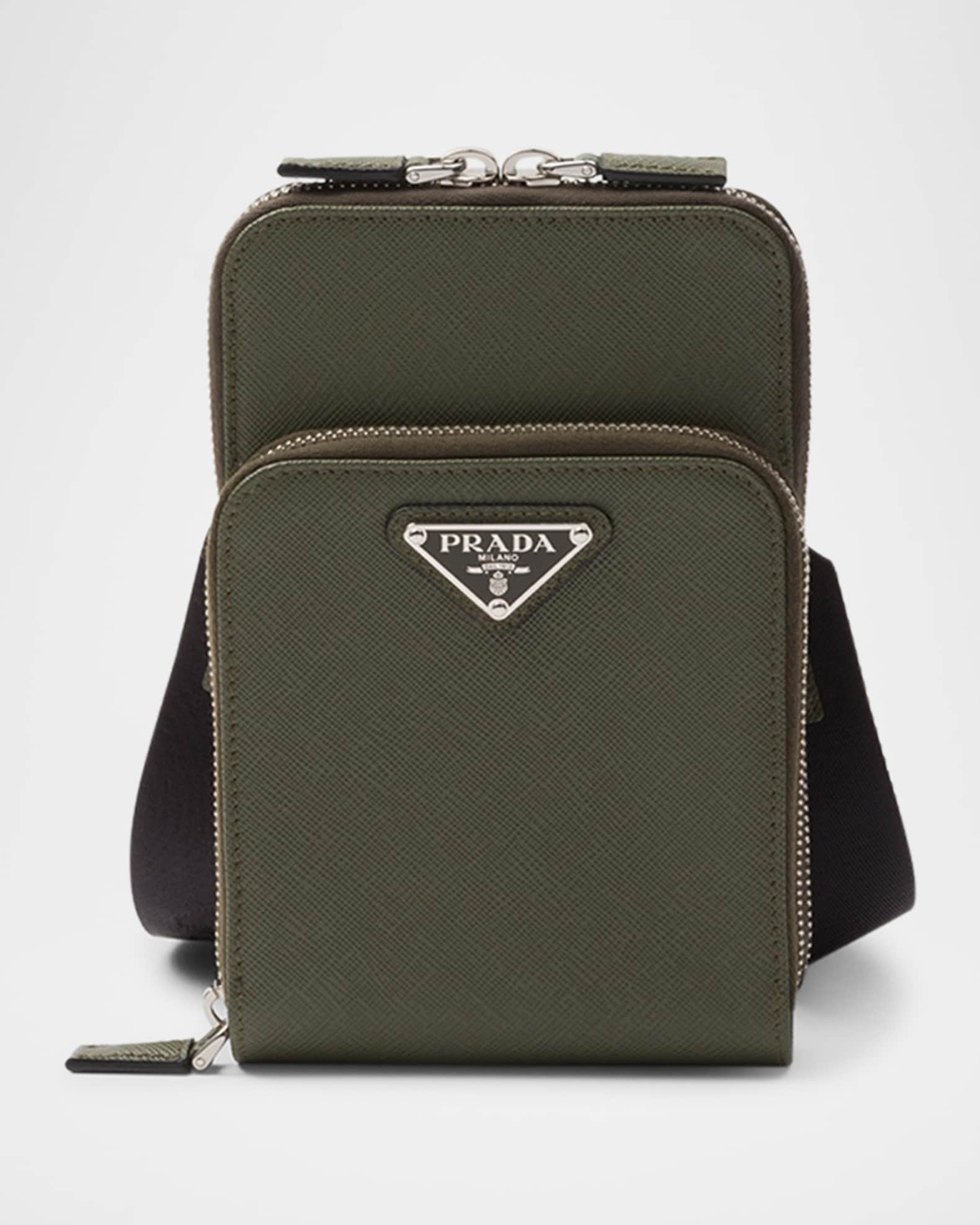 PRADA✳︎SAFFIANO L Prada Black Saffiano Pattina Flap Bag | myGemma | SE | Item #132433