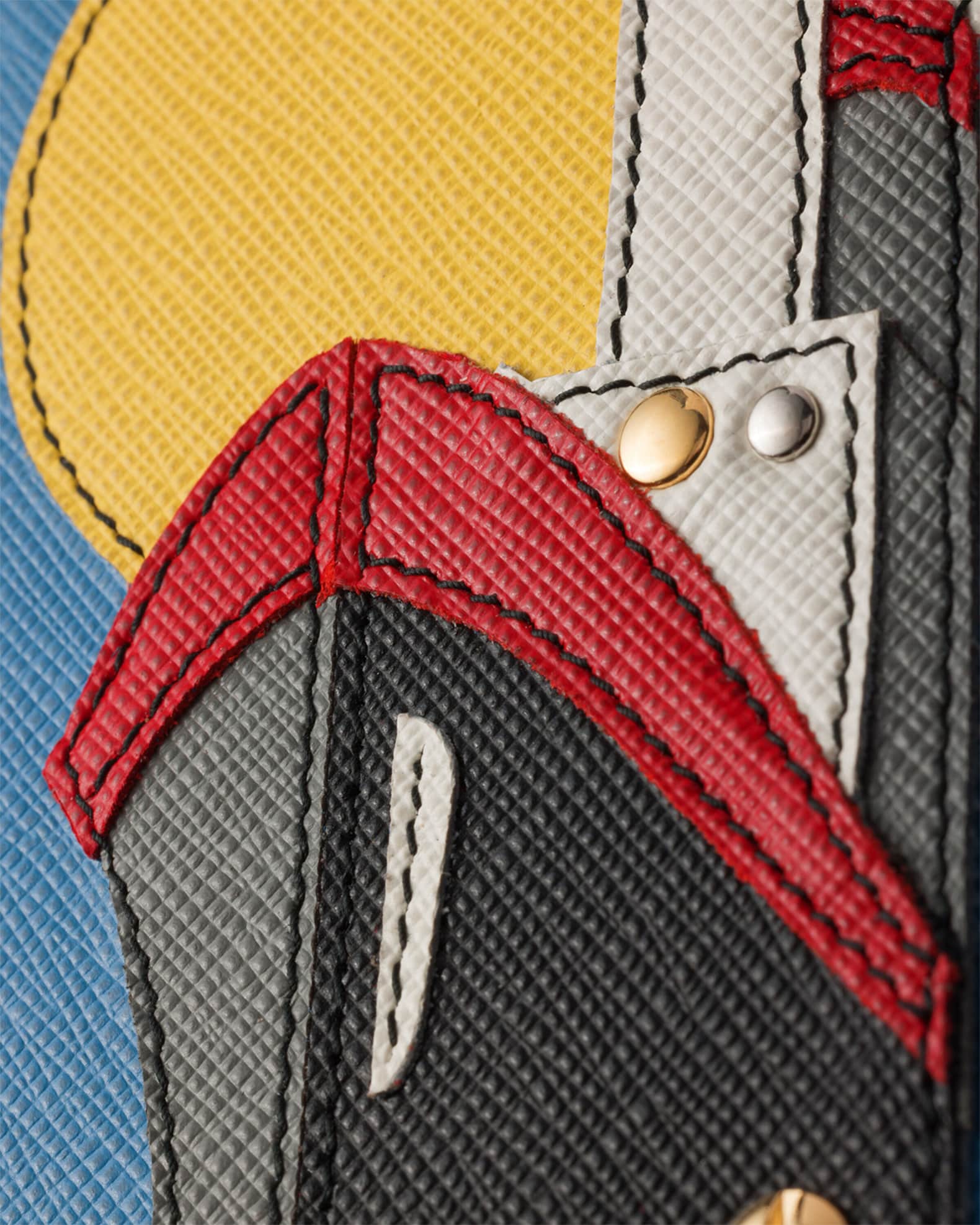 Prada Men's iPhone 16 Pro Max Steamboat Saffiano Leather Phone