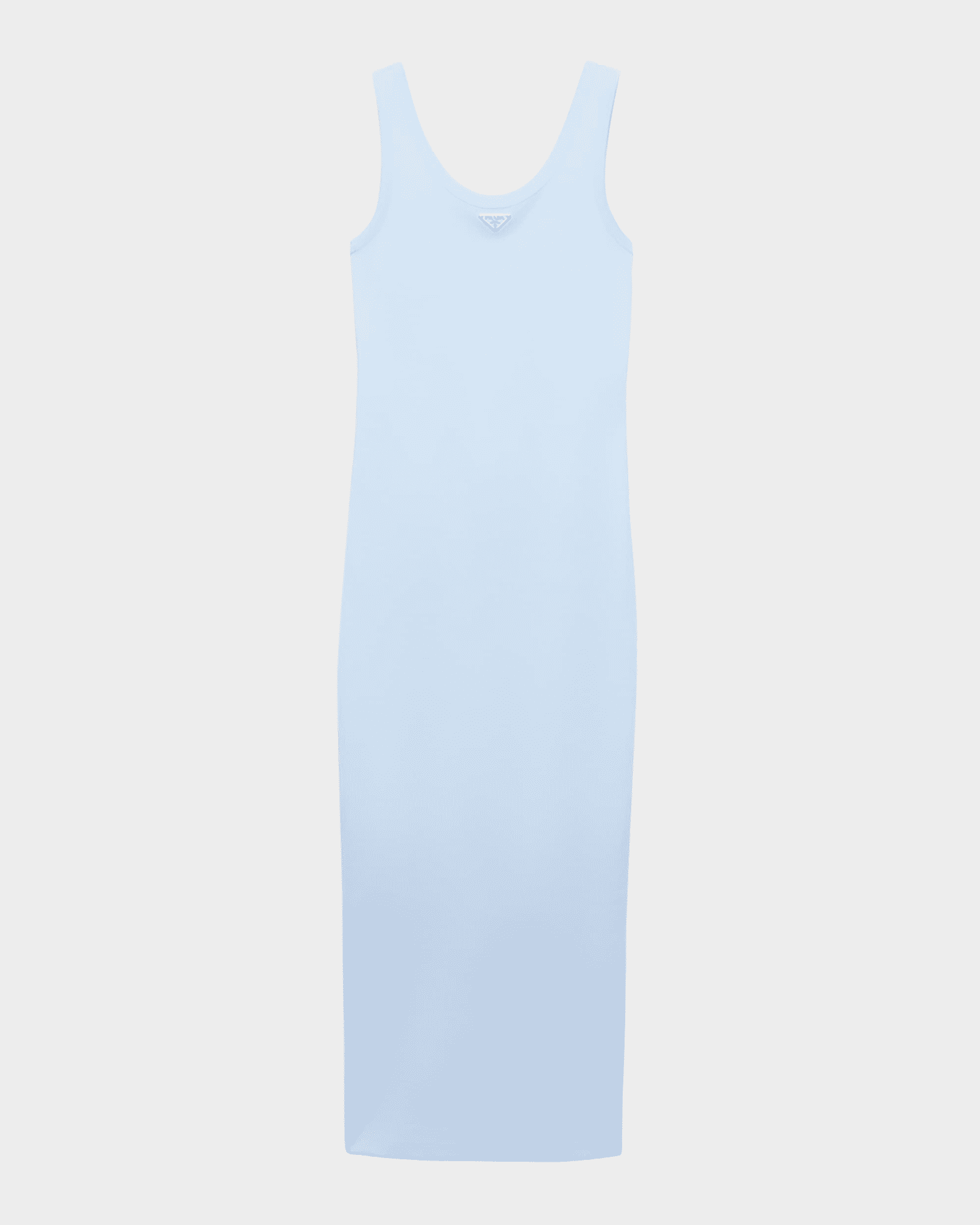 Prada Triangle Cotton Rib Knit Midi Tank Dress | Neiman Marcus