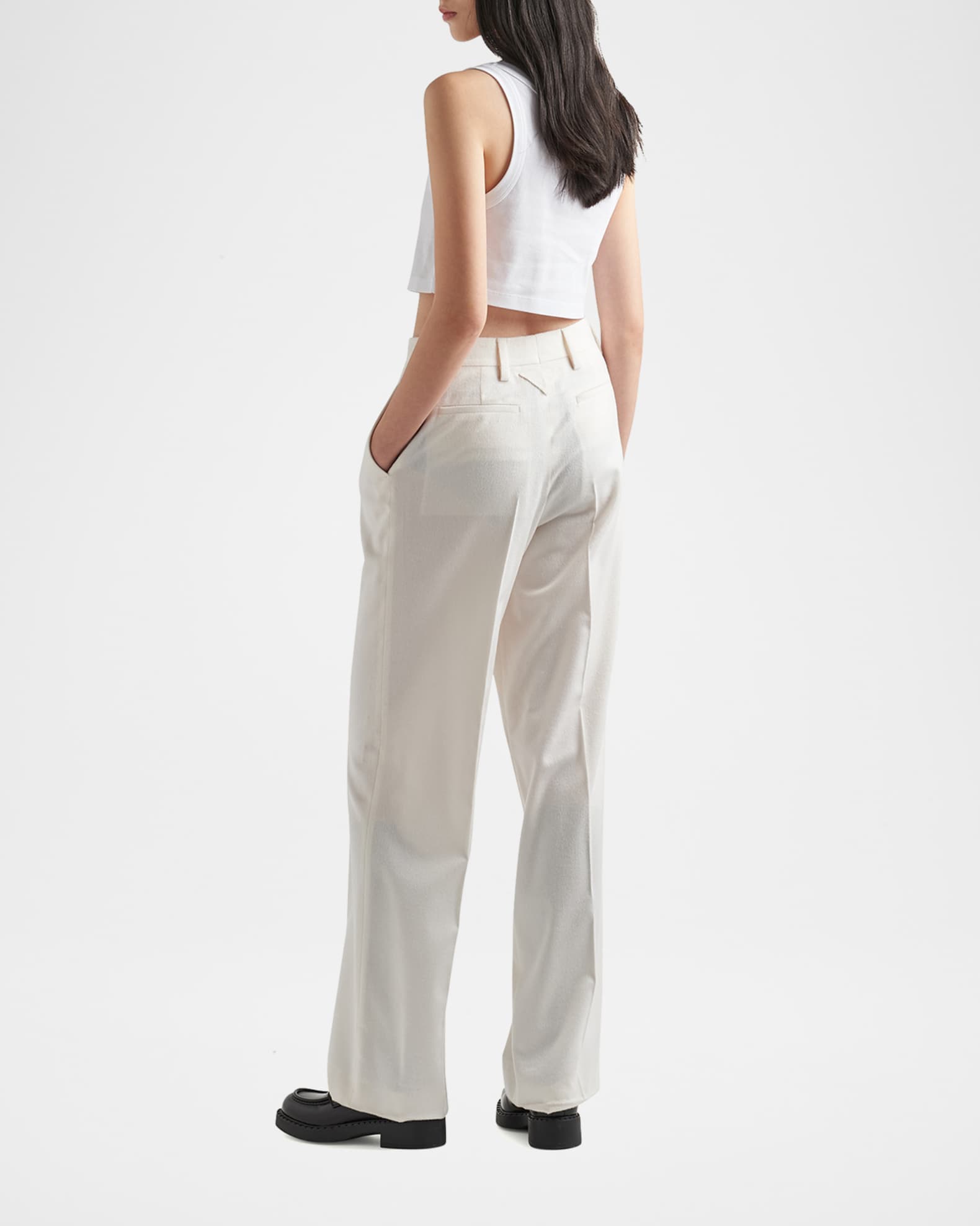 Prada Jersey Cropped Tank Top | Neiman Marcus