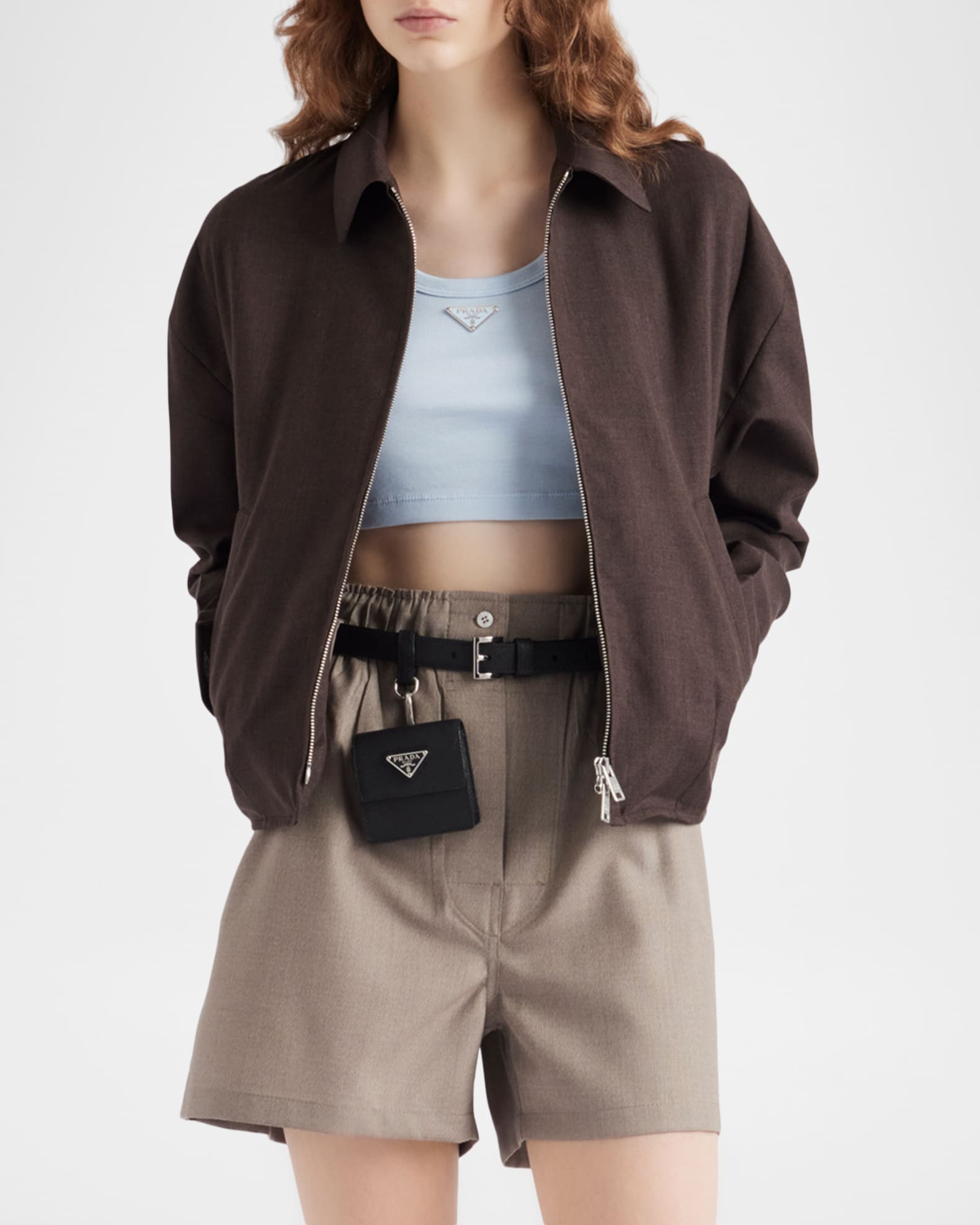 プラダ　リブニットトップス 日本未発売色有*PRADA*リブニット タンクトップ ロゴ入 全5色 (PRADA