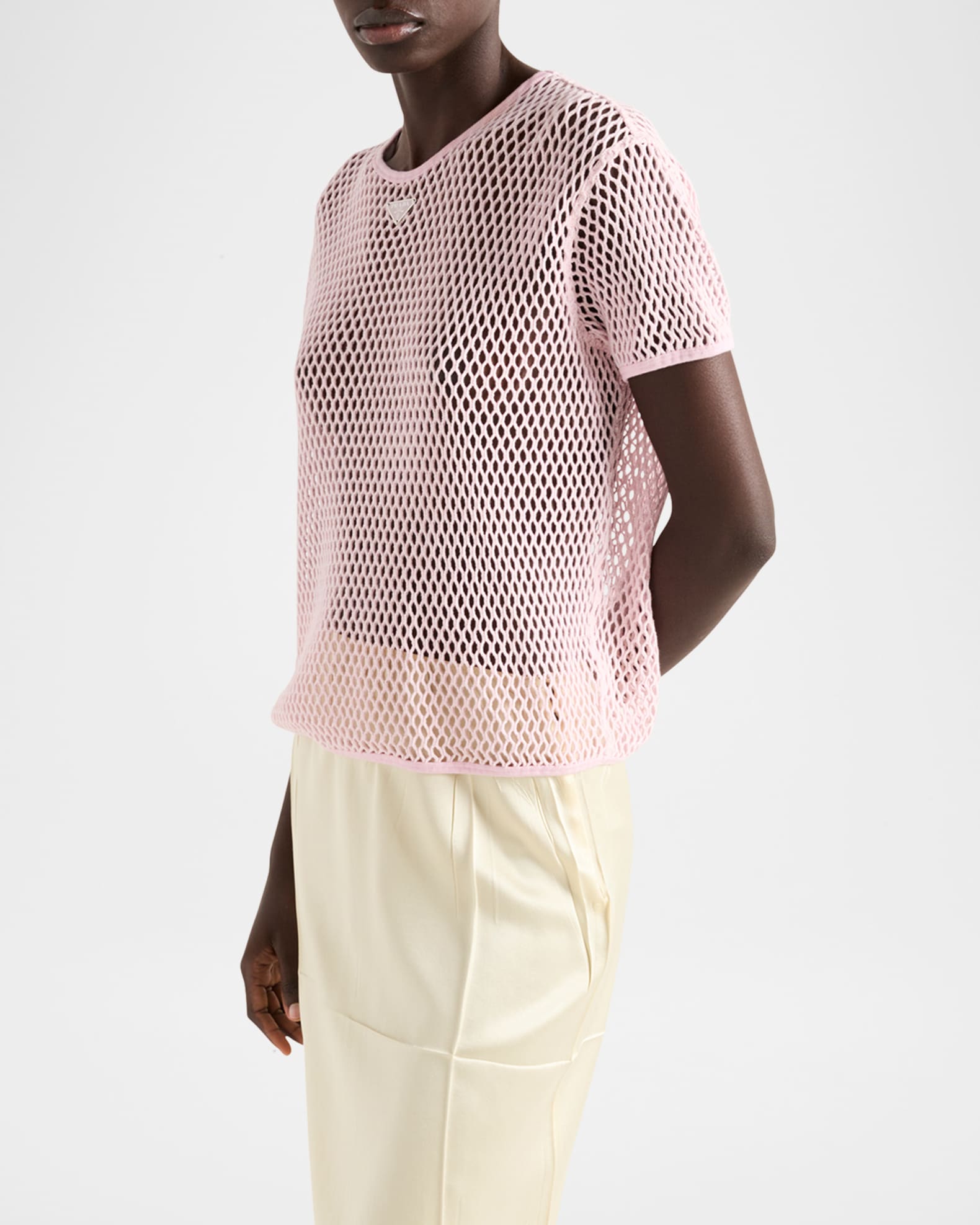 トップス 00s prada sport side mesh switching top Prada Mesh Top | italist