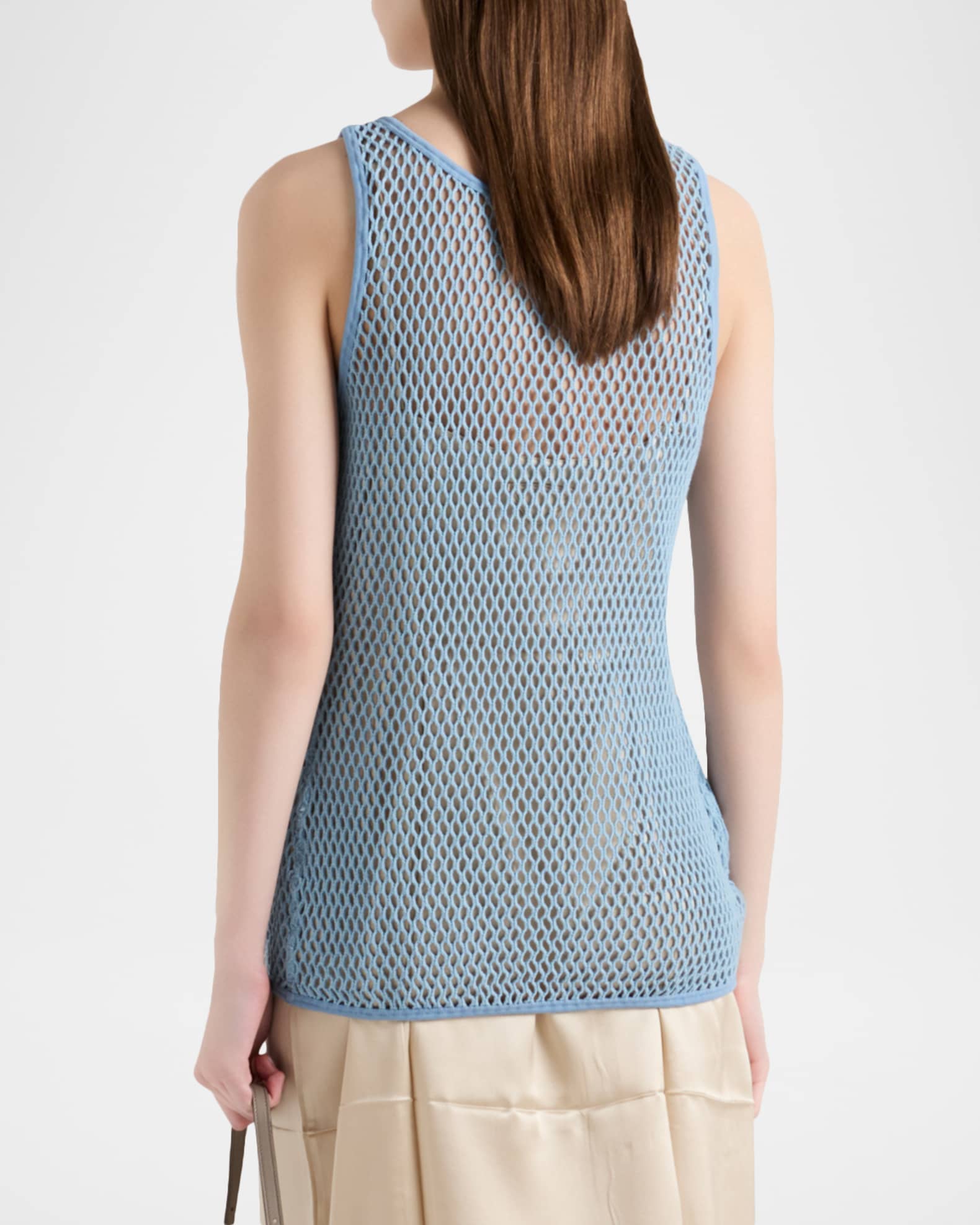 Prada Cotton Mesh Tank Top | Neiman Marcus