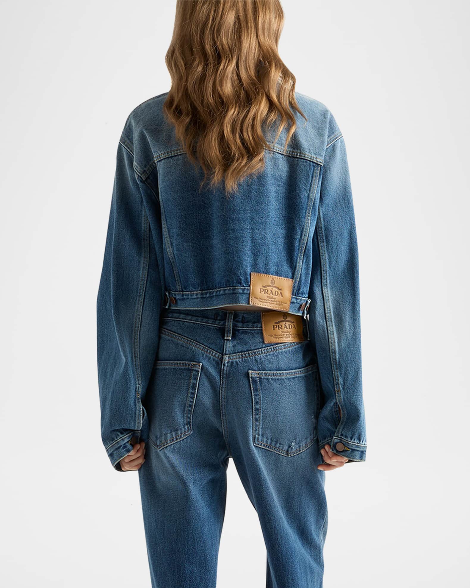Prada Boxy Denim Blouson Jacket | Neiman Marcus