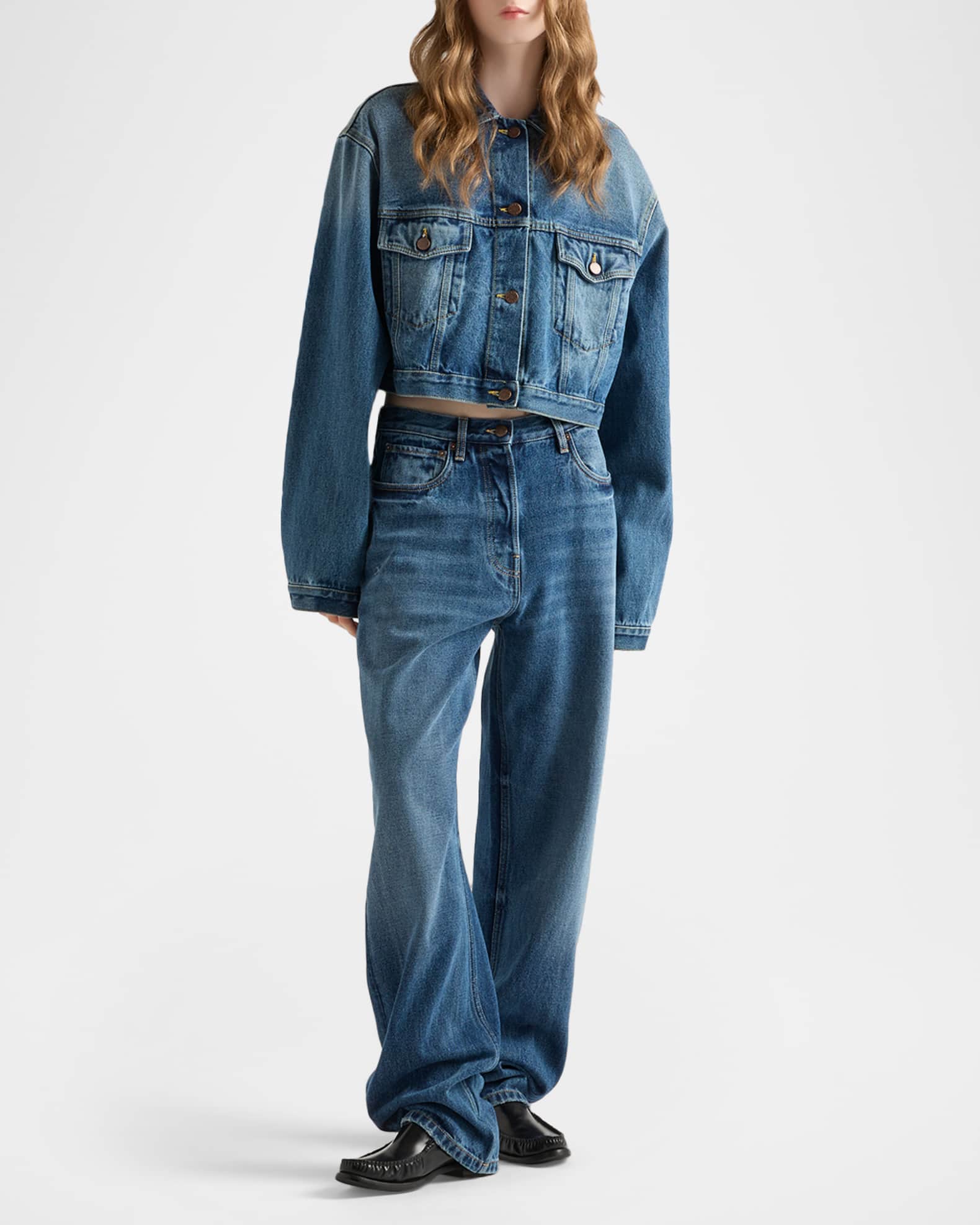 Prada Denim Blouson Jacket | Neiman Marcus