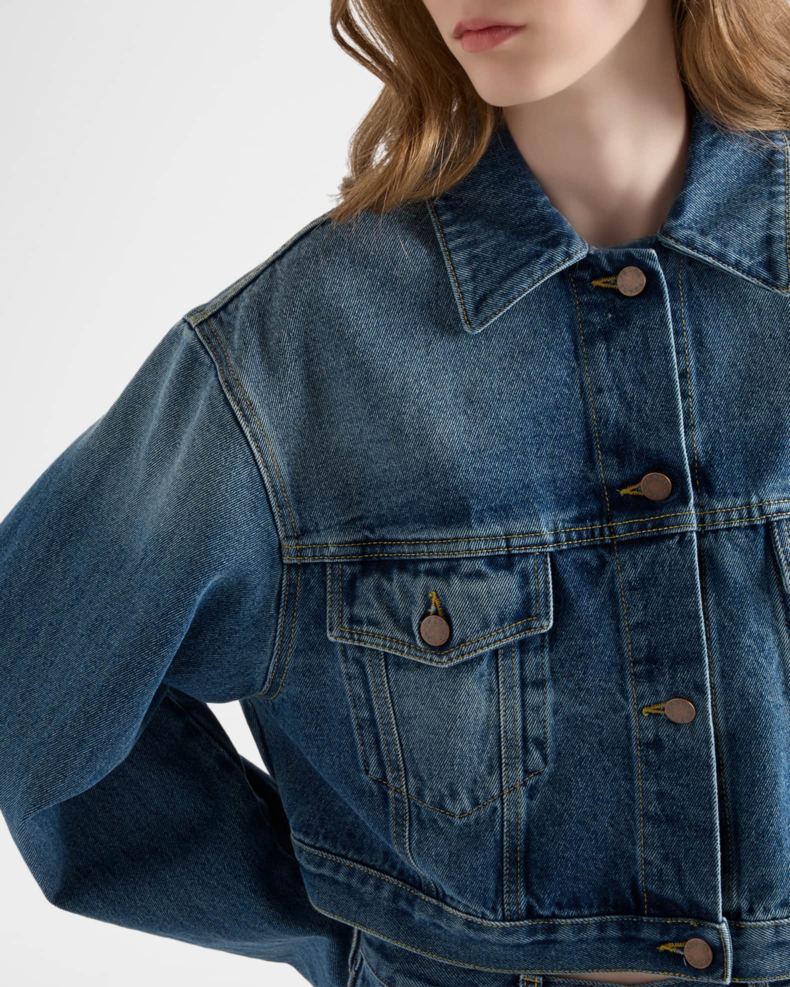 Prada Denim Blouson Jacket | Neiman Marcus