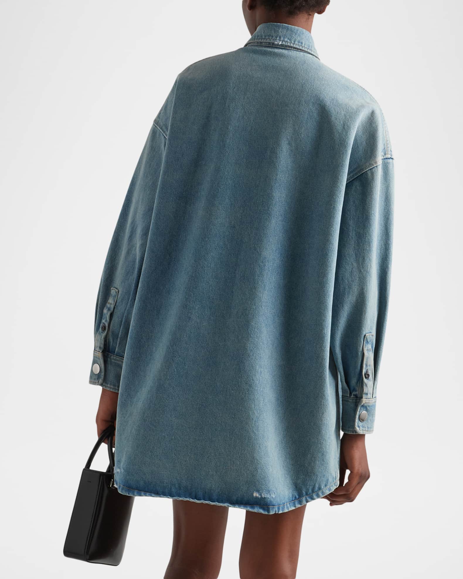 ま*子様 PRADA Oversized Organic Denim Shirt Prada Oversized Organic Denim Shirt | Neiman Marcus