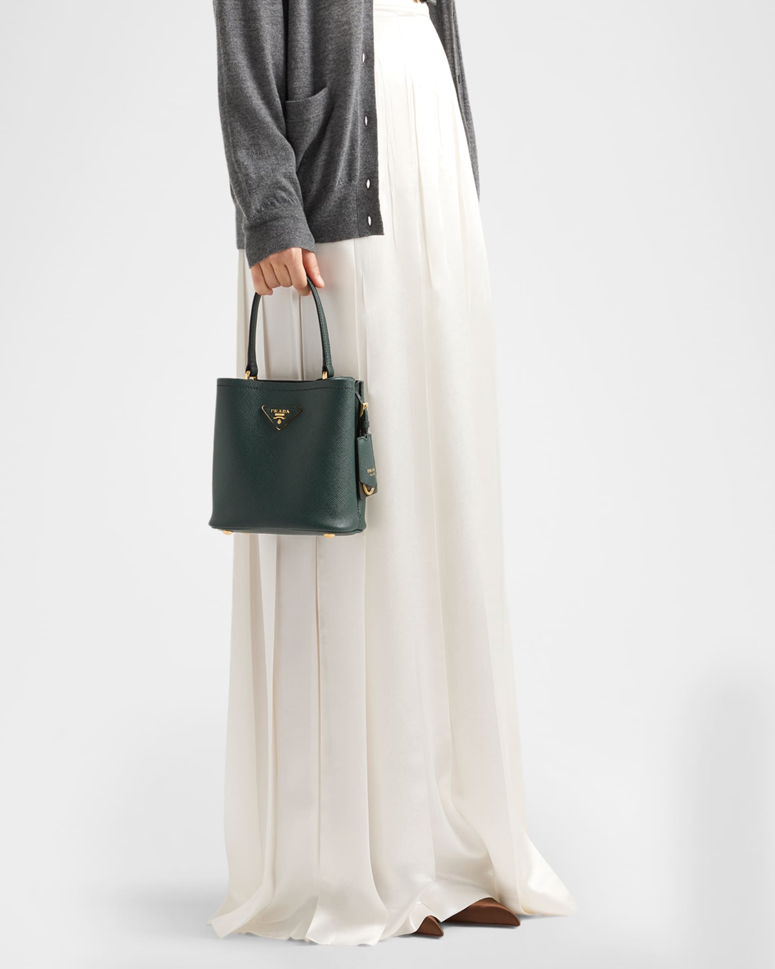 Prada Long Pleated Satin Skirt | Neiman Marcus