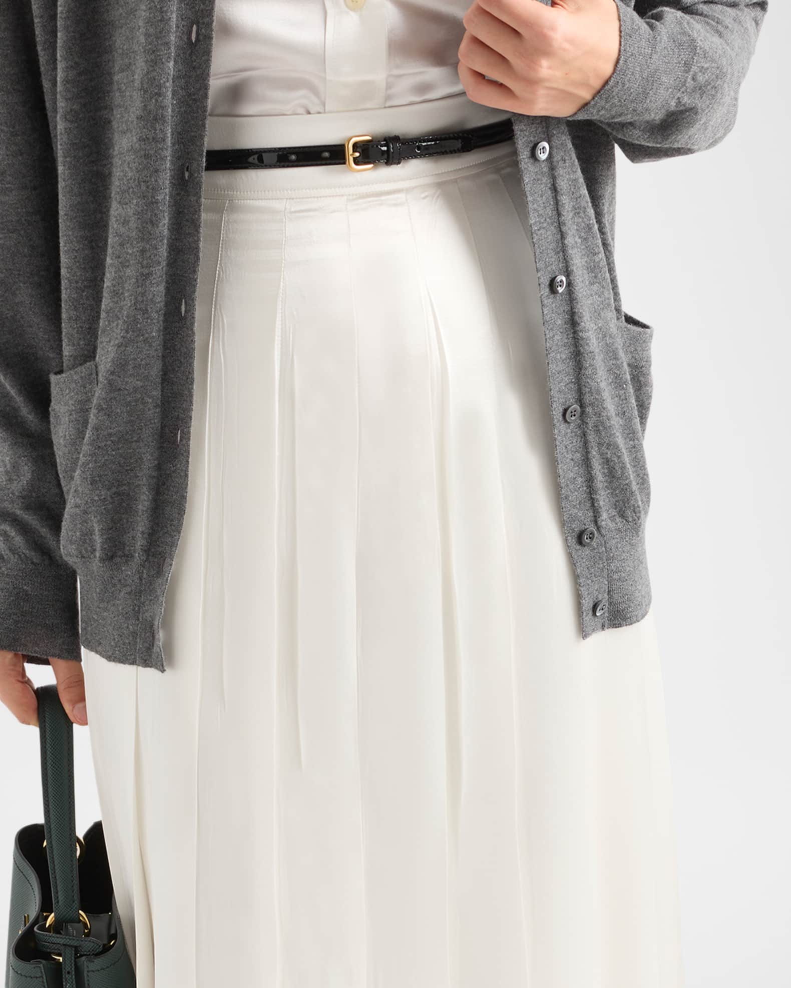 スカート PRADA Pattern Silk Pleats Skirt PRADA Pattern Silk Pleats Skirt