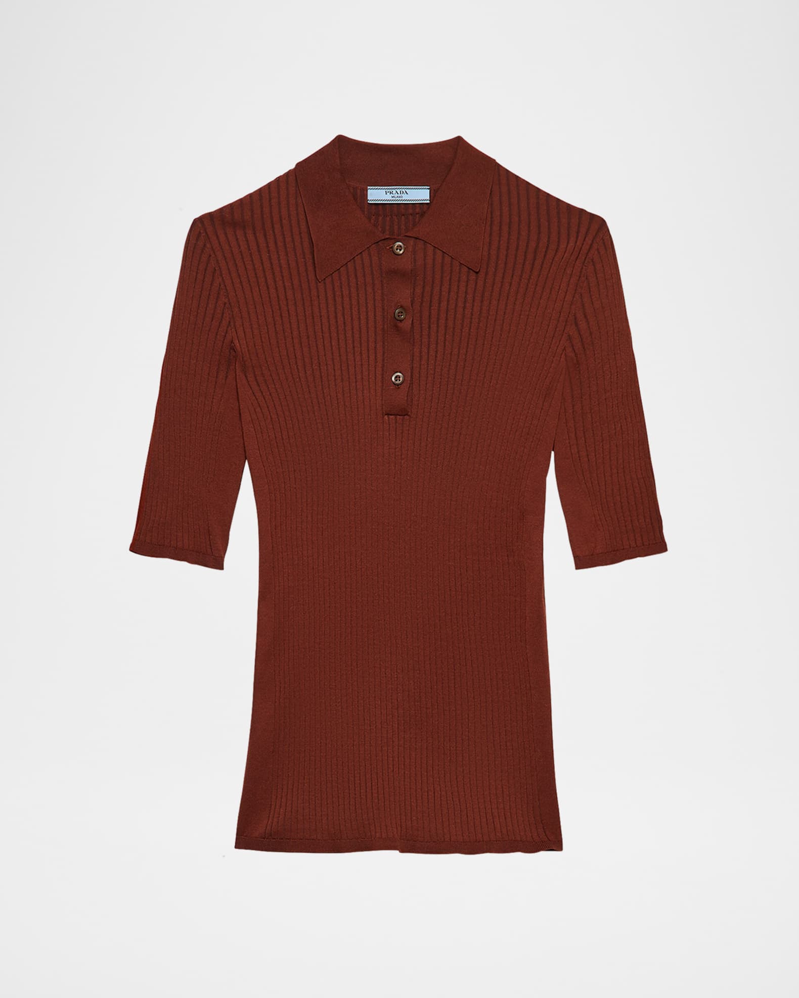 トップス PRADA knit polo Prada Fitted Rib Knit Polo | Neiman Marcus