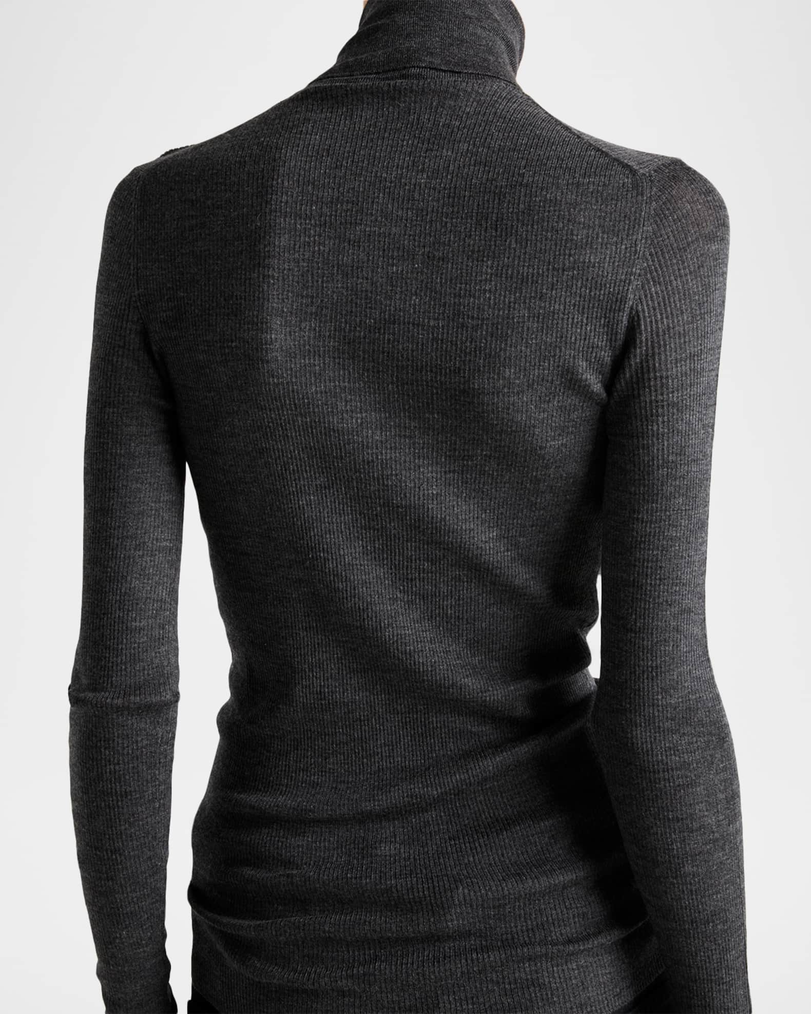 Prada Superfine Wool Turtleneck Logo Sweater | Neiman Marcus