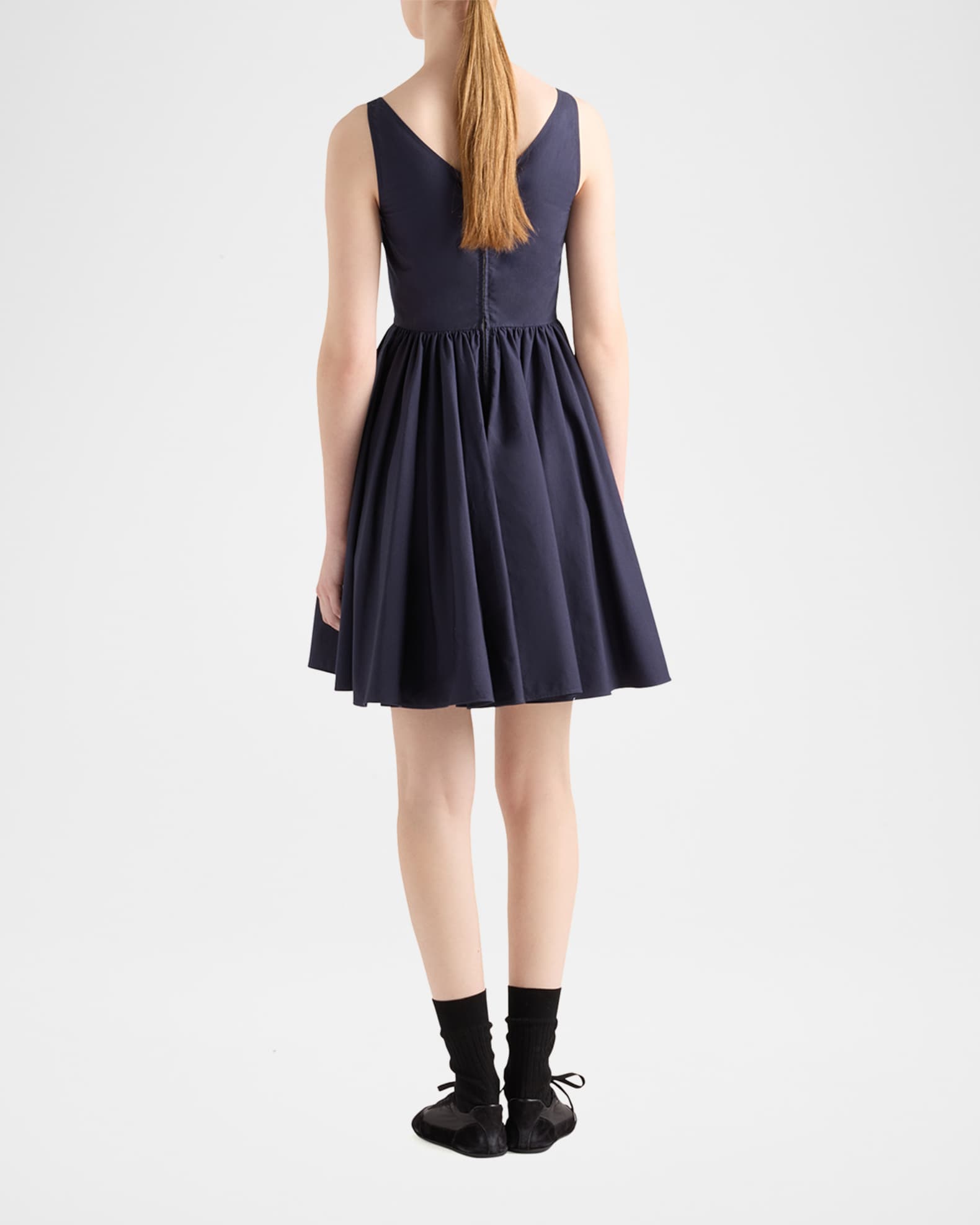 Prada Fit-Flare Mini Dress | Neiman Marcus