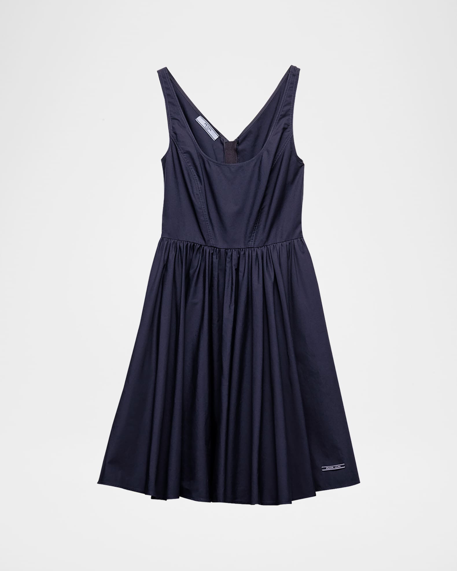 ワンピース Prada Navy Blue Mesh Mini Dress Cotton mesh minidress in blue - Prada | Mytheresa