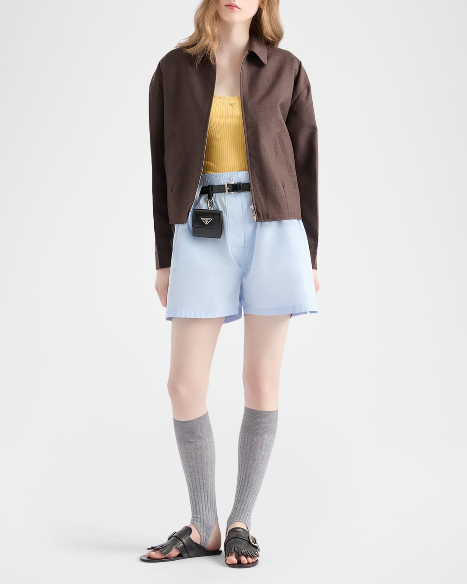 Prada Kid Mohair Blouson Jacket | Neiman Marcus