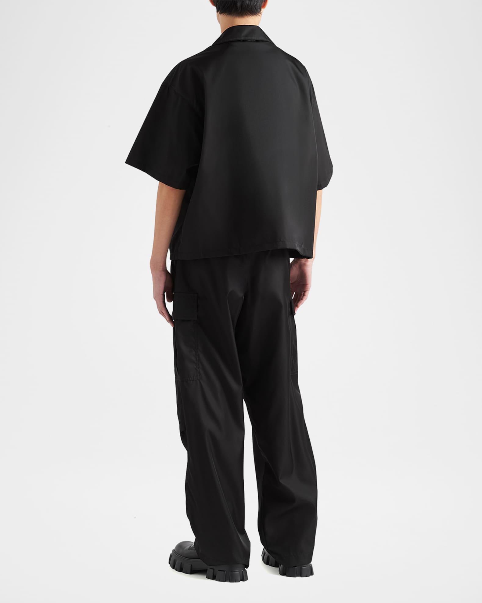 PRADA ナイロン シャツ Prada Men's Re-Nylon Camp Shirt | Neiman Marcus