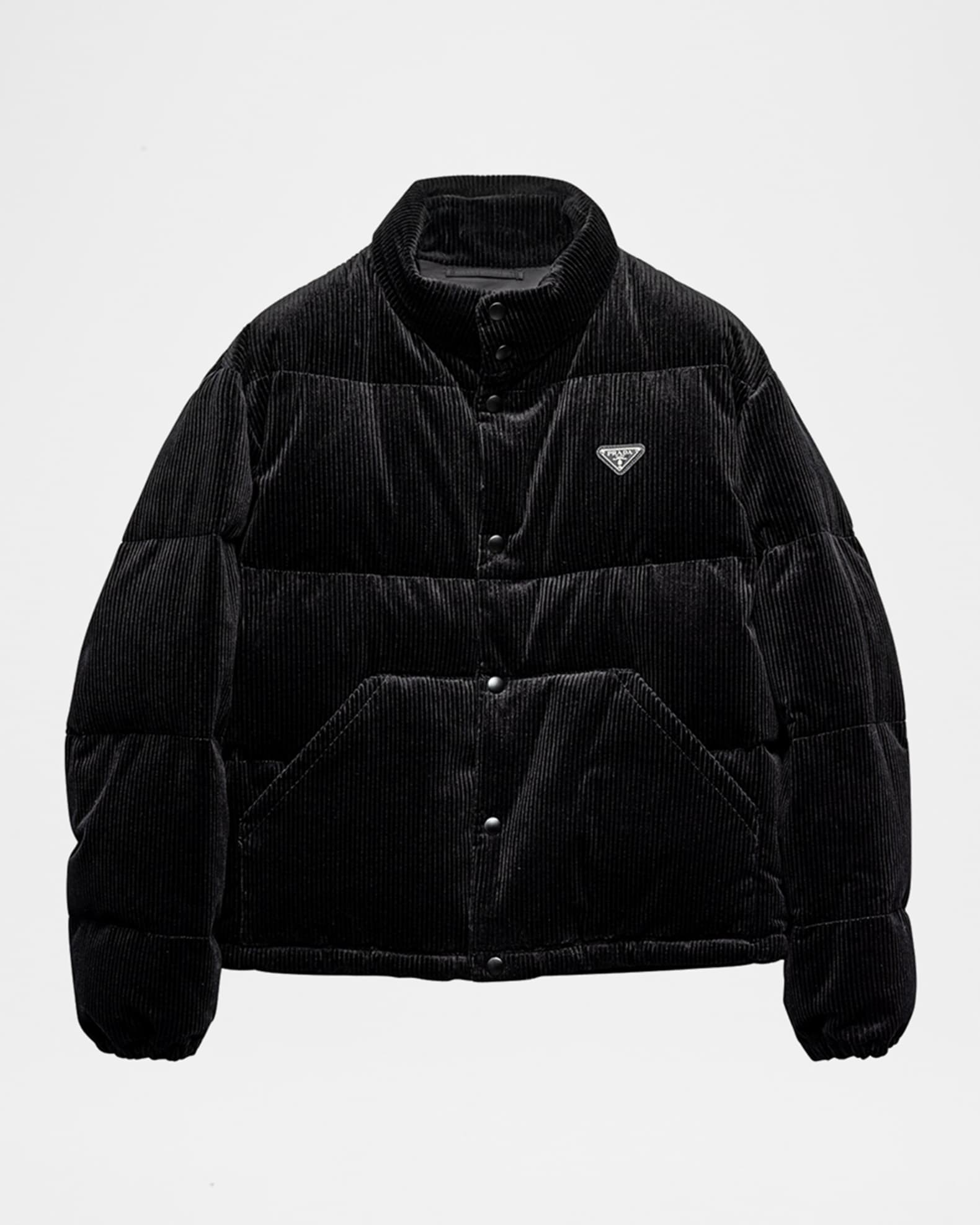 Prada Men's Corduroy Puffer Jacket | Neiman Marcus