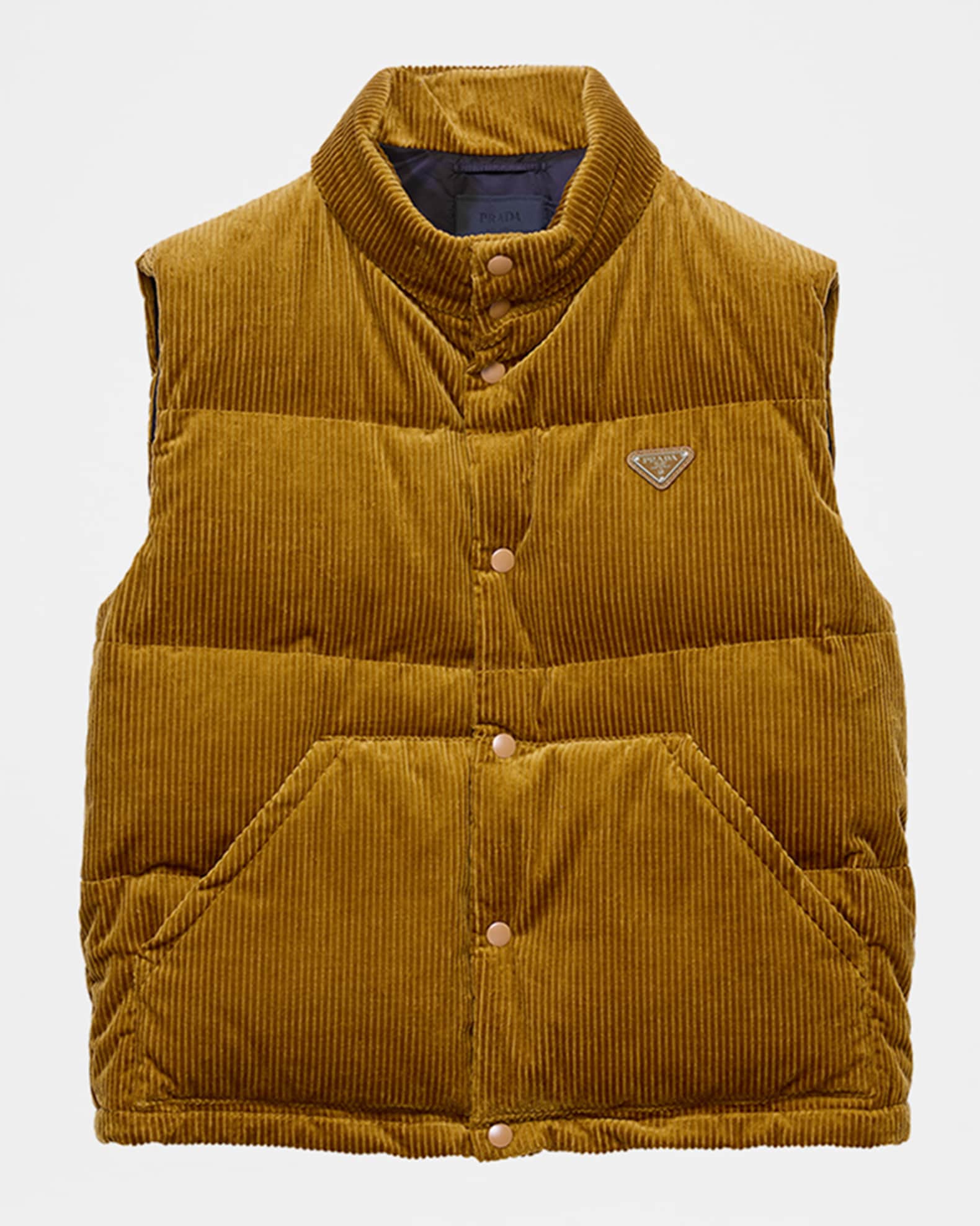 Prada Men's Corduroy Down Vest | Neiman Marcus