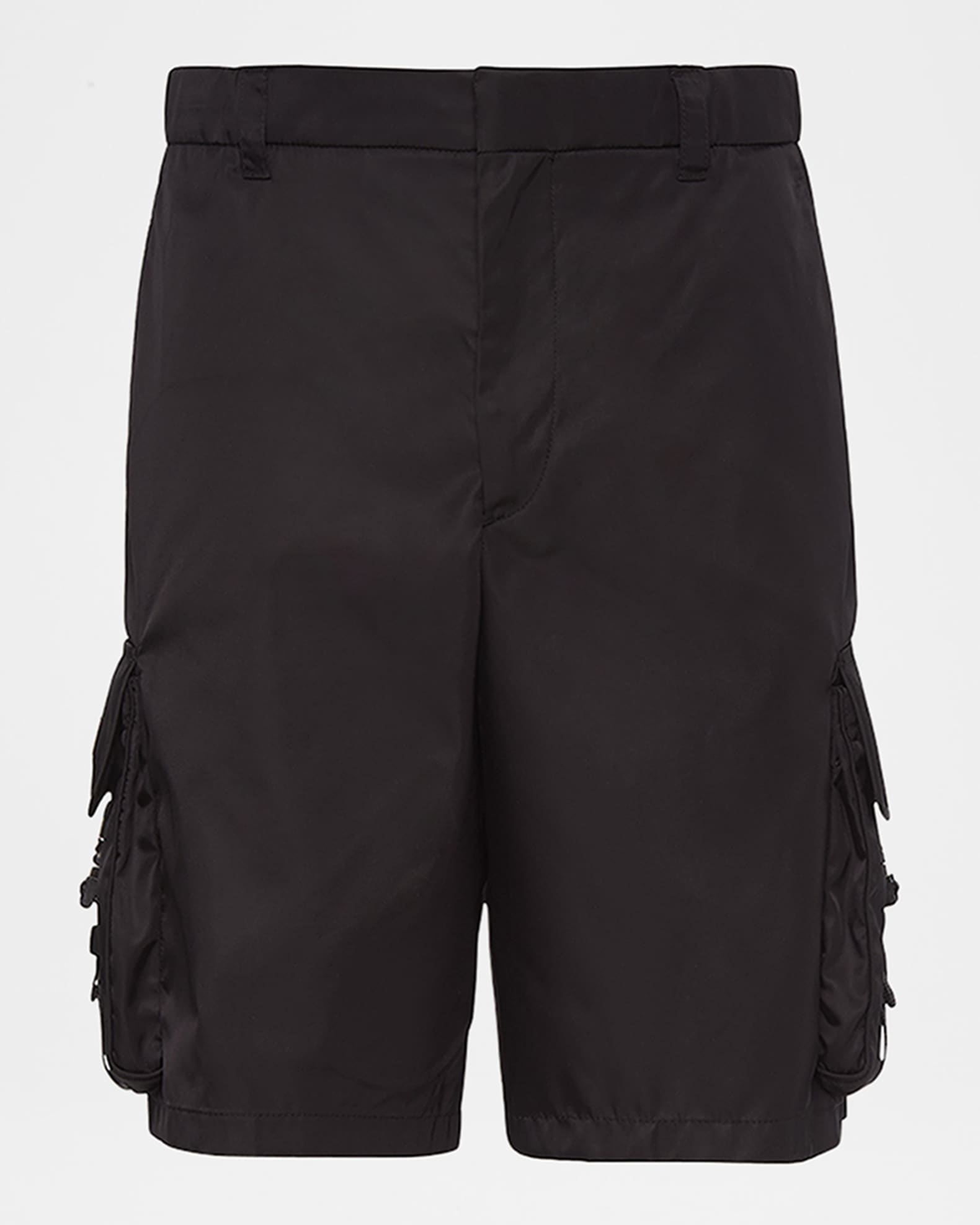 【プラダ・PRADA】Pique shorts Black Piqué Bermudas with tape seams | PRADA