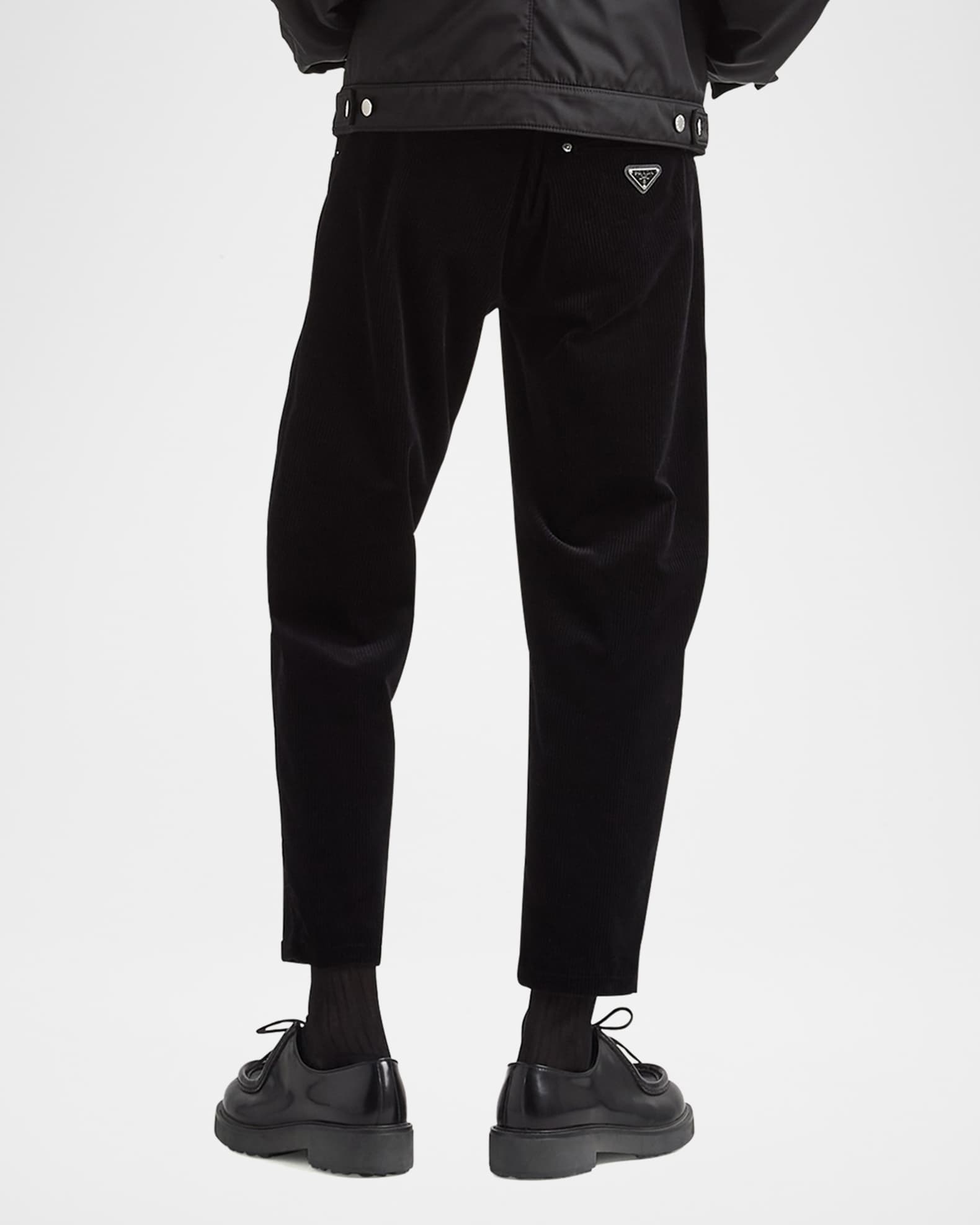 Prada Men's Corduroy Triangle Logo Pants | Neiman Marcus
