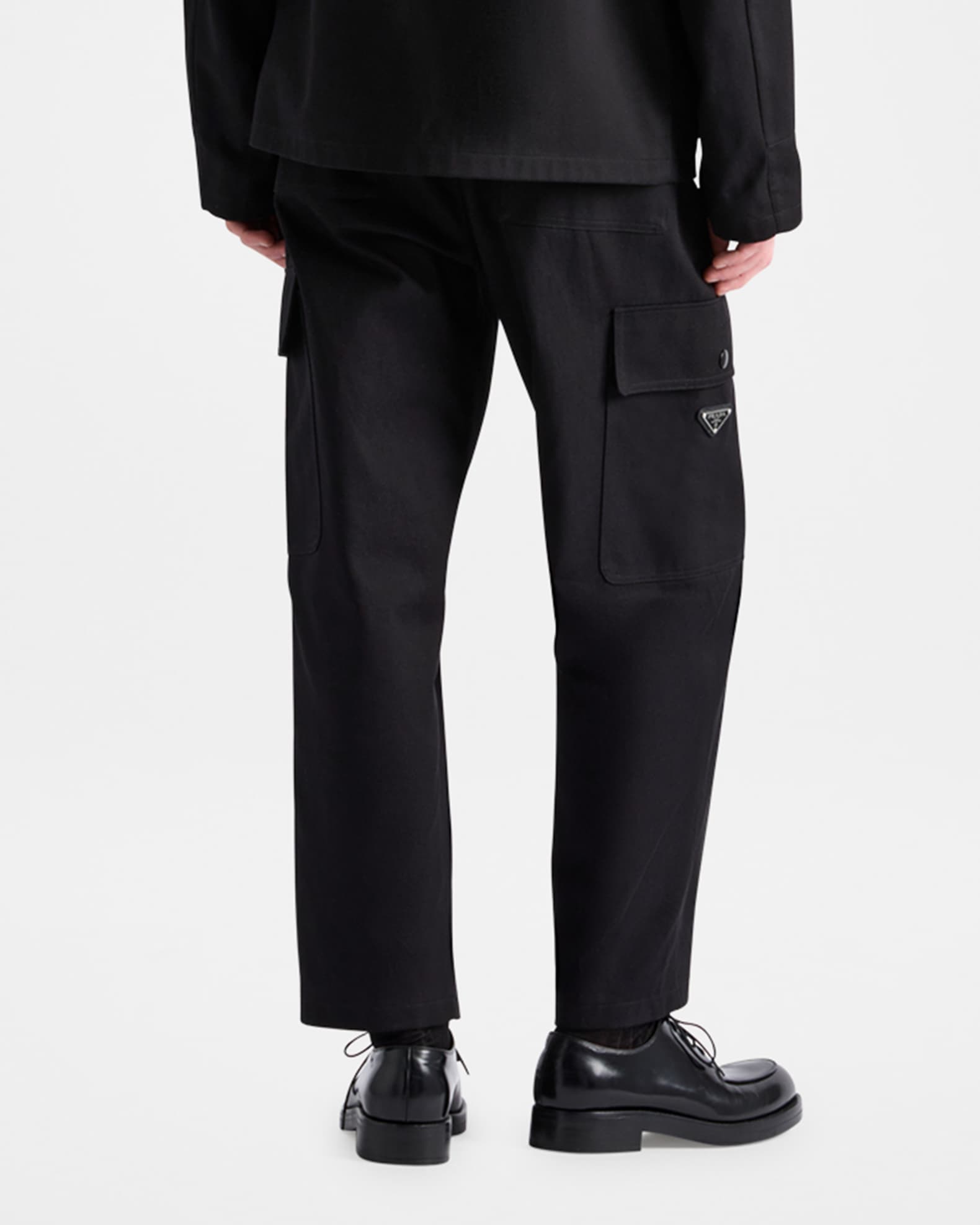 Prada Men's Wide-Leg Cotton Cargo Pants | Neiman Marcus