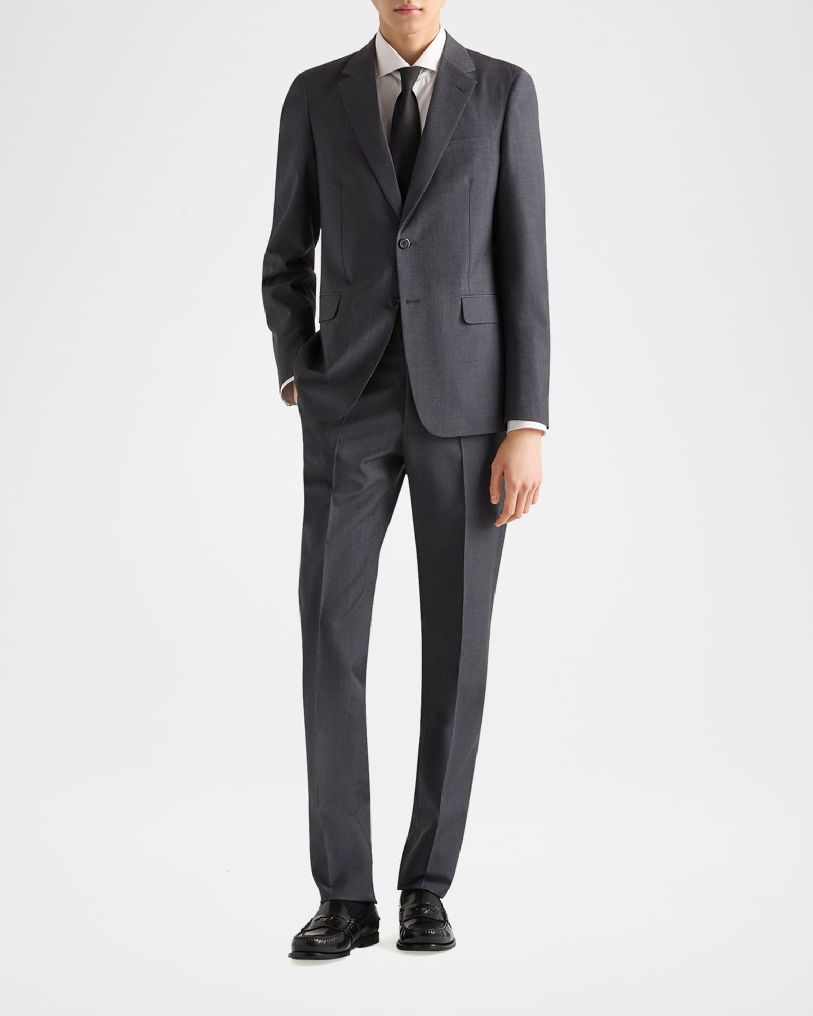 Prada Men's Mohair-Wool Solid Suit | Neiman Marcus