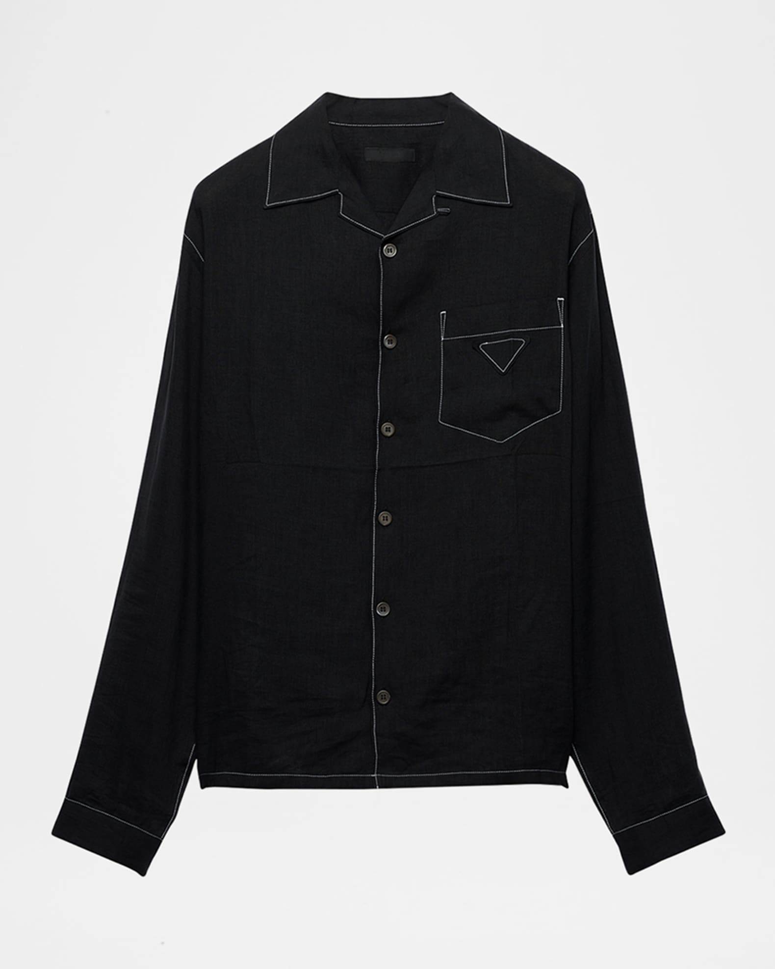 Prada Men's Linen Shirt | Neiman Marcus