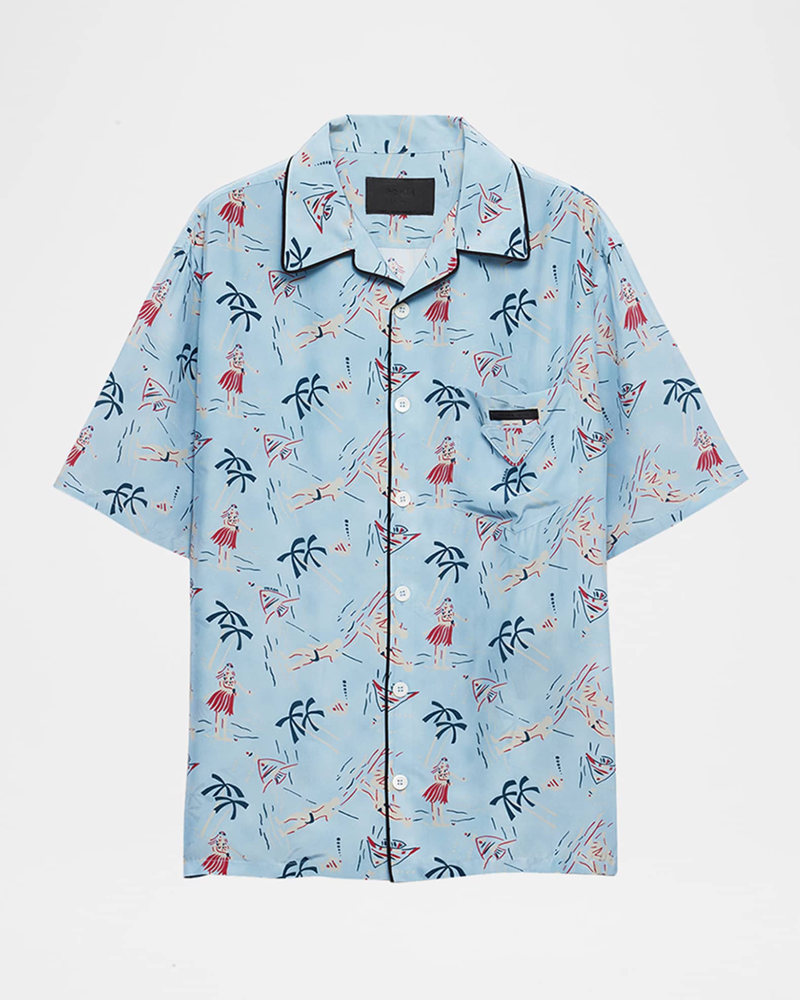 PRADA 'Hawaii' shirt プラダ メンズ シャツ Prada Men's Hawaiian-Print Short-Sleeve Shirt | Neiman Marcus