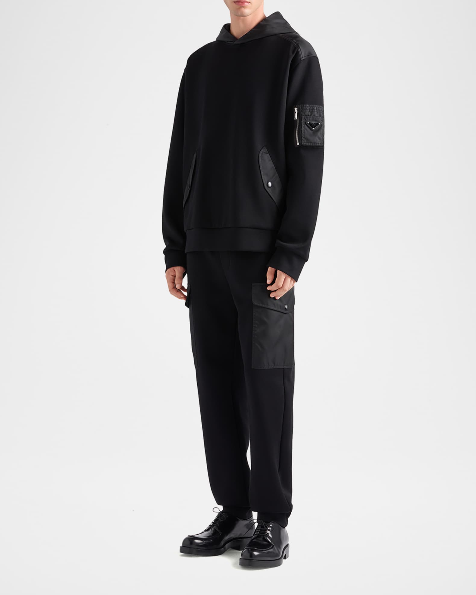 トップス Prada nylon hoodie SJC569 トップス Prada nylon hoodie SJC569 Black Technical cotton