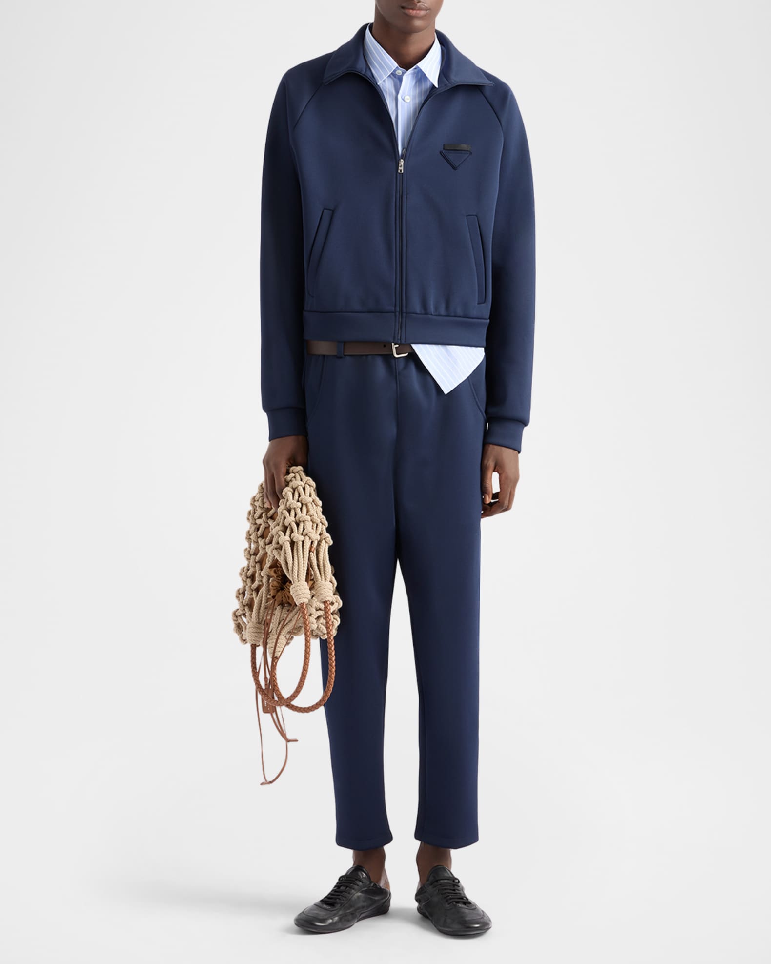Prada Men's Zip-Front Technical Jacket | Neiman Marcus