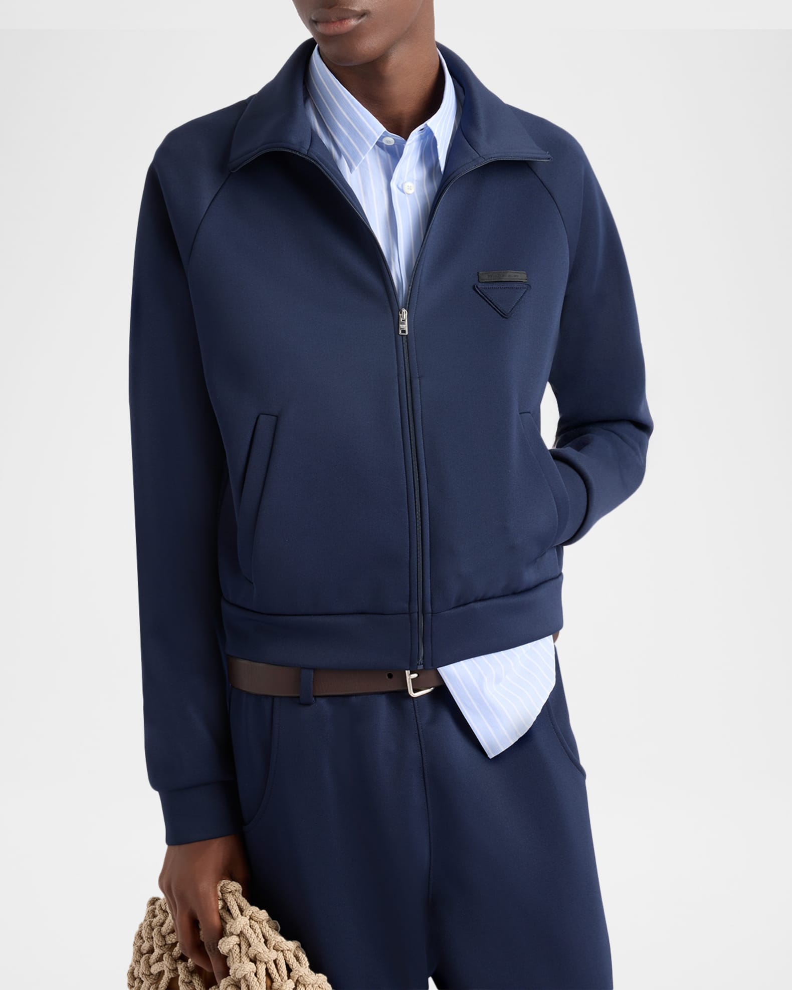 Prada Men's Zip-Front Technical Jacket | Neiman Marcus