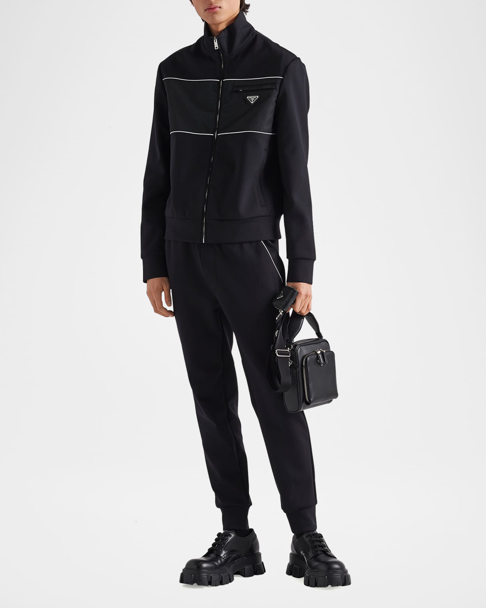 【mchan】PRADA full zip nylon sweater Prada Men's Cashmere Full-Zip Sweater - Bergdorf Goodman