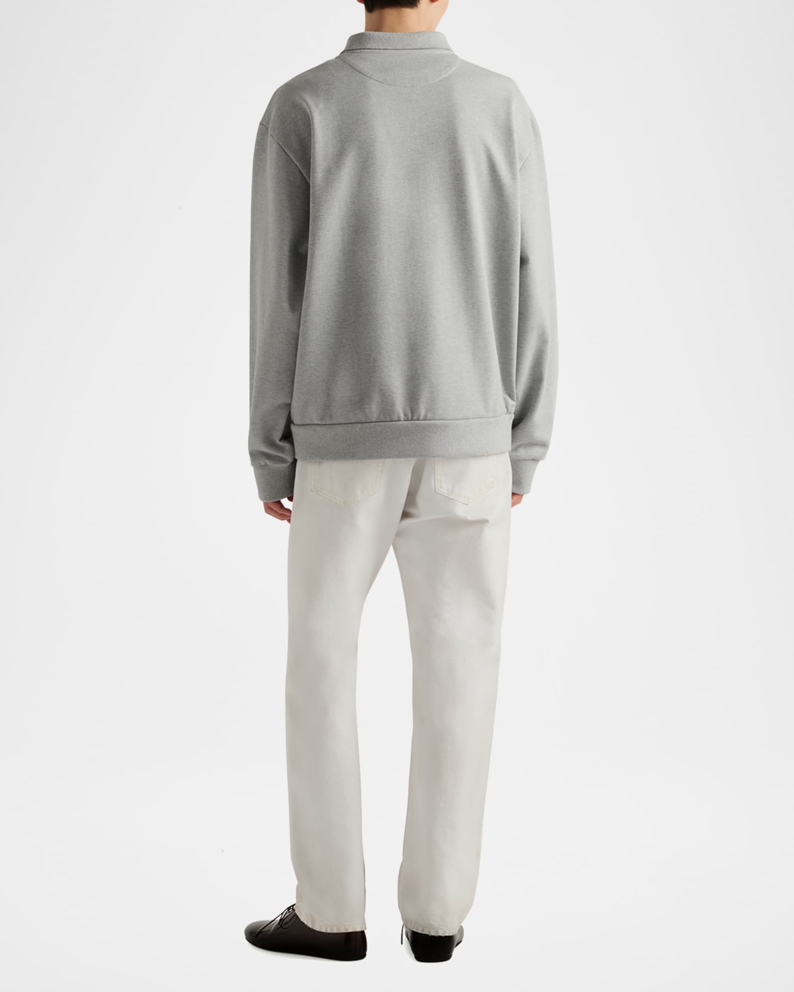 Prada Men's Crest Logo Sweatshirt | Neiman Marcus