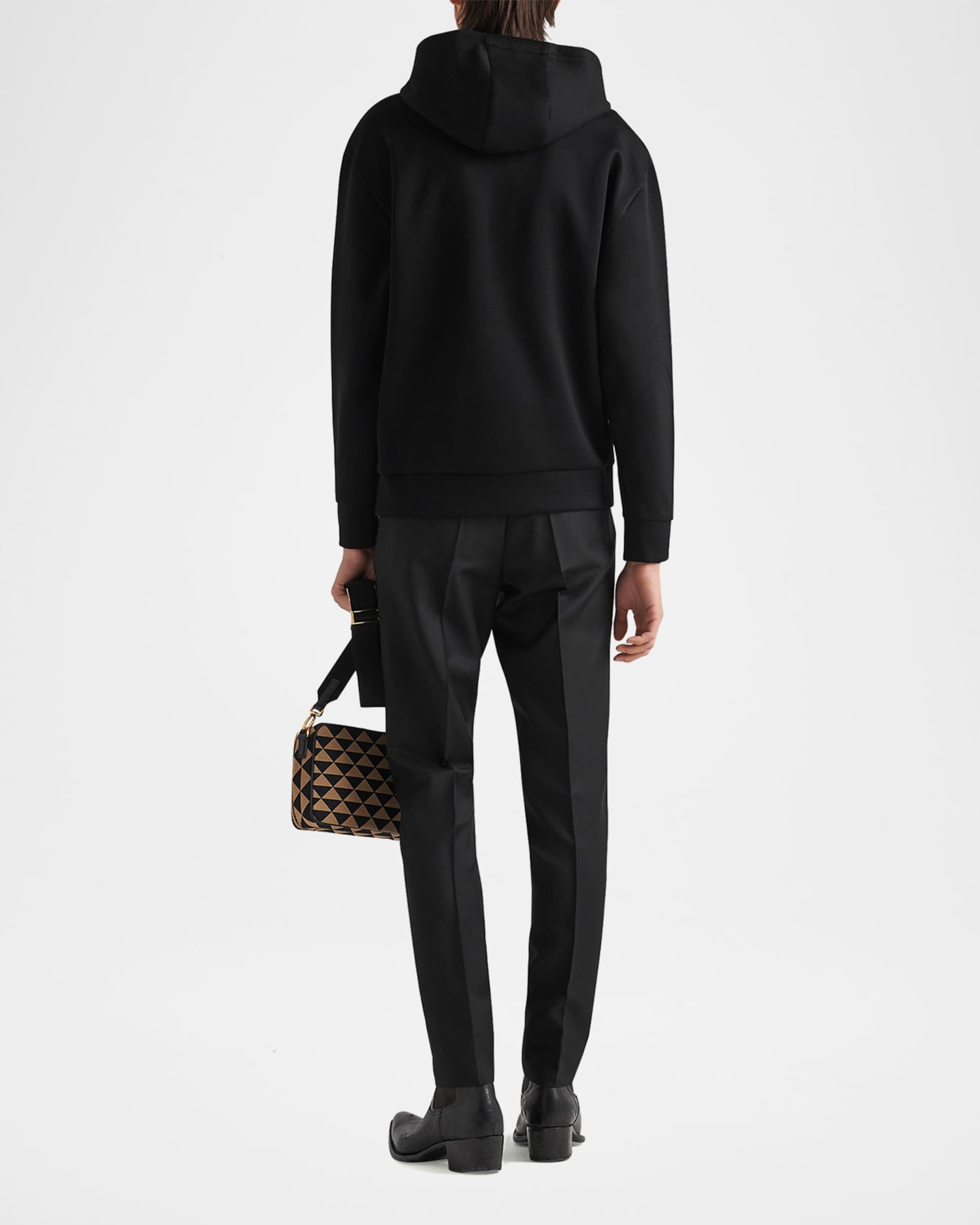 Prada Men's Cotton Logo Hoodie | Neiman Marcus