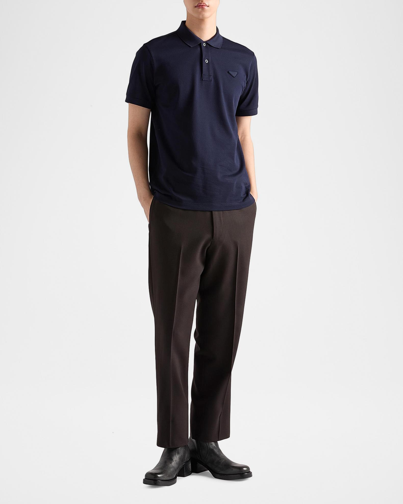 Prada Men's Pique Polo Shirt | Neiman Marcus