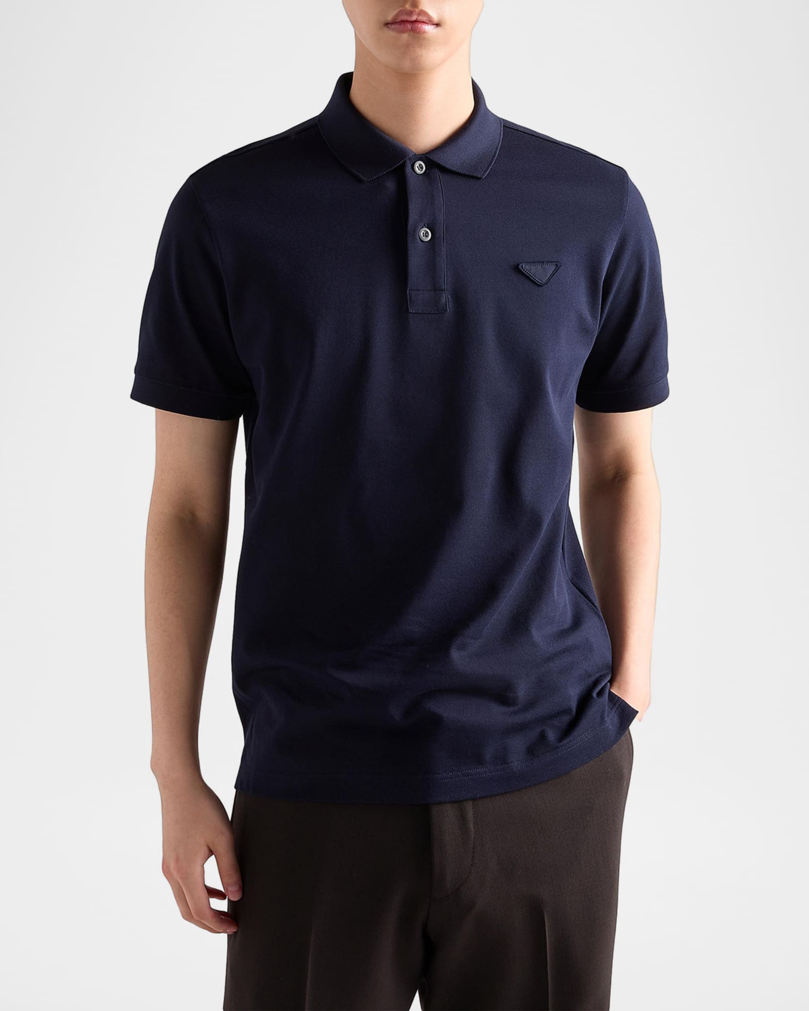 Prada Men's Pique Polo Shirt | Neiman Marcus