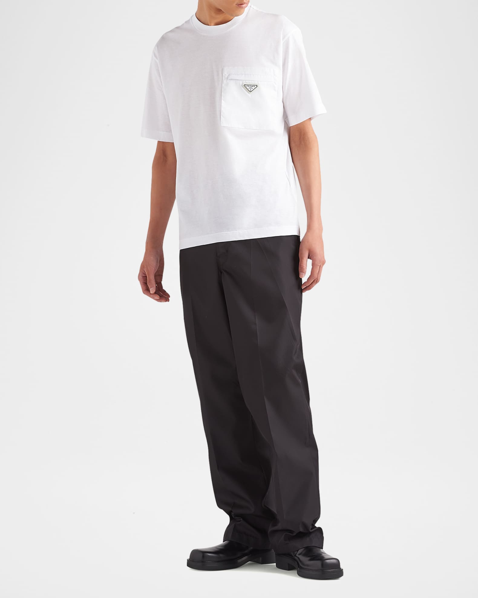 Prada Men's Jersey Logo Pocket T-Shirt | Neiman Marcus