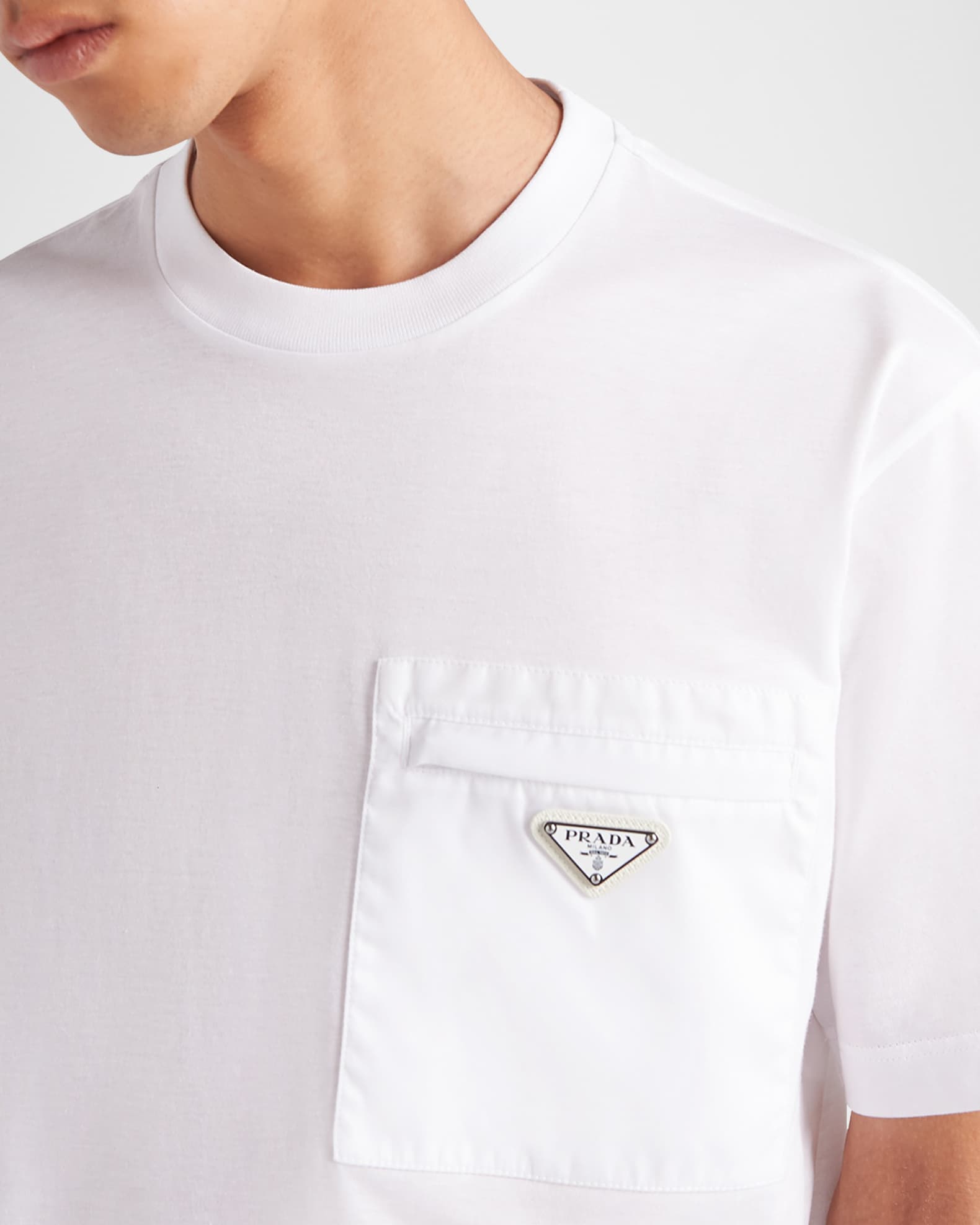 Prada Men's Jersey Logo Pocket T-Shirt | Neiman Marcus